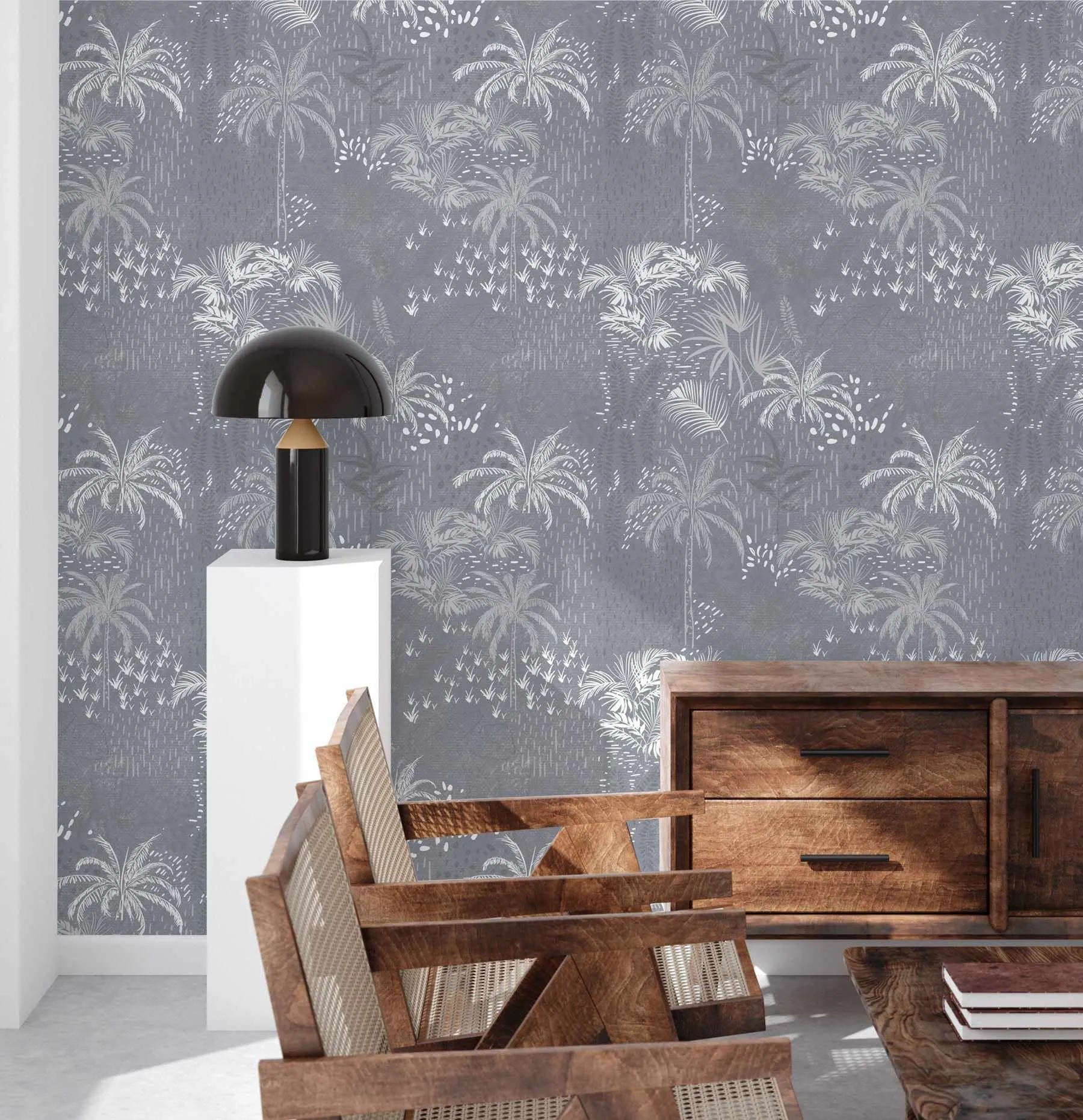 Hotel Bahamas In Denim Wallpaper - Olive et Oriel
