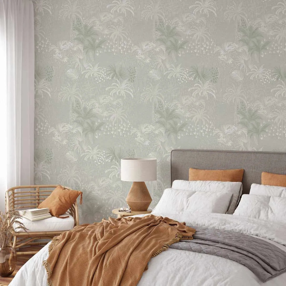 Hotel Bahamas In Sage Wallpaper - Olive et Oriel