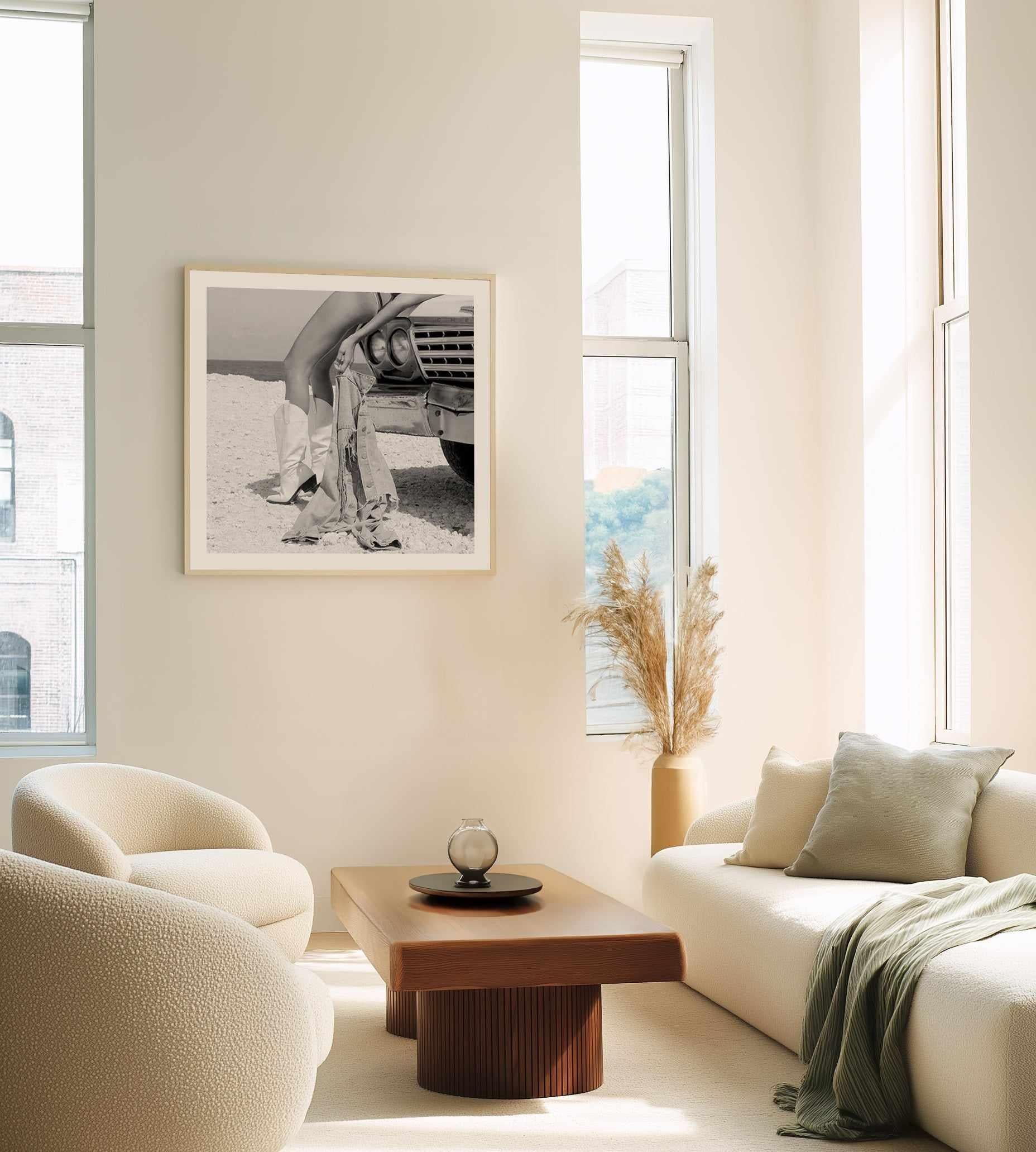 Cali Days I B&W by Amy Hallam | Art Print from Olive et Oriel where you can shop wallpaper and artworks online