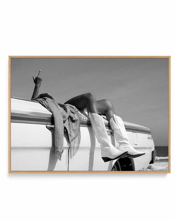Hotel California II B&W by Amy Hallam | Framed Canvas Art Print from Olive et Oriel where you can shop wallpaper and artworks online