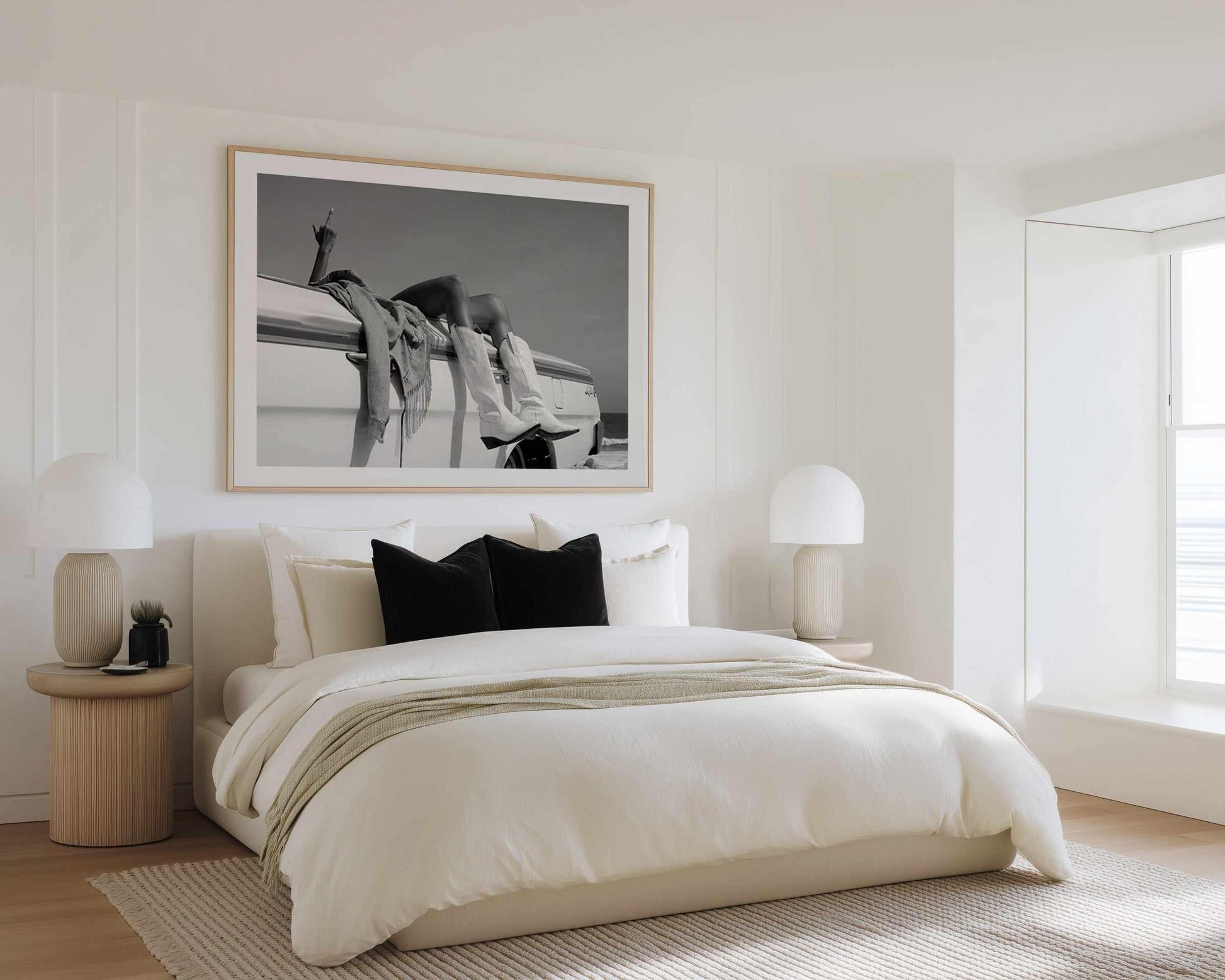 Cali Days II B&W by Amy Hallam | Art Print from Olive et Oriel where you can shop wallpaper and artworks online