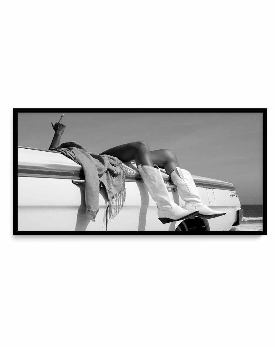 Cali Days II by Amy Hallam B&W | Panoramic Art Print from Olive et Oriel where you can shop wallpaper and artworks online