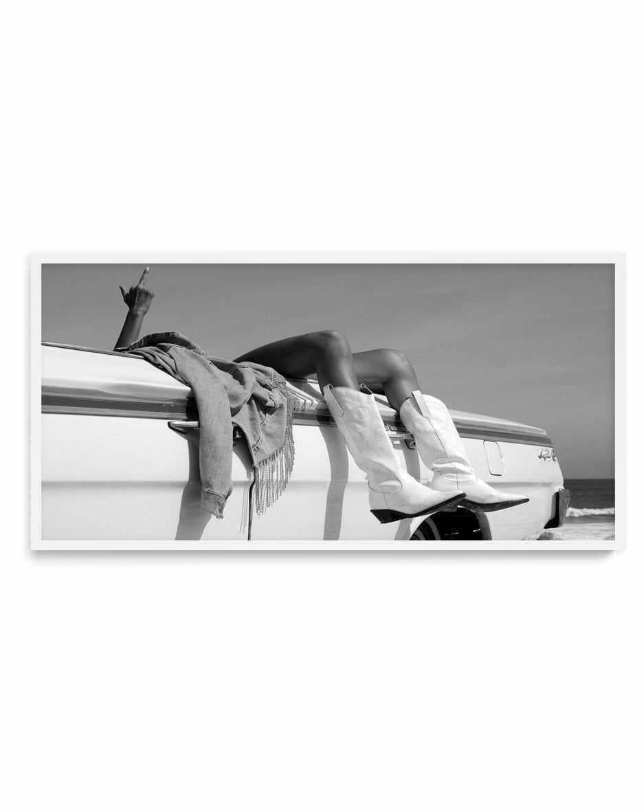 Cali Days II by Amy Hallam B&W | Panoramic Art Print from Olive et Oriel where you can shop wallpaper and artworks online