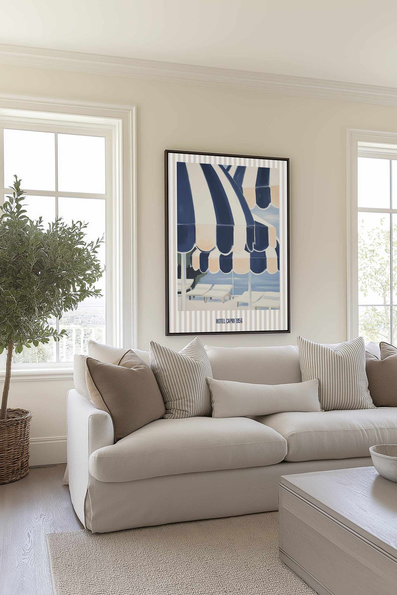 Hotel Capri I | Framed Canvas Art Print from Olive et Oriel where you can shop wallpaper and artworks online