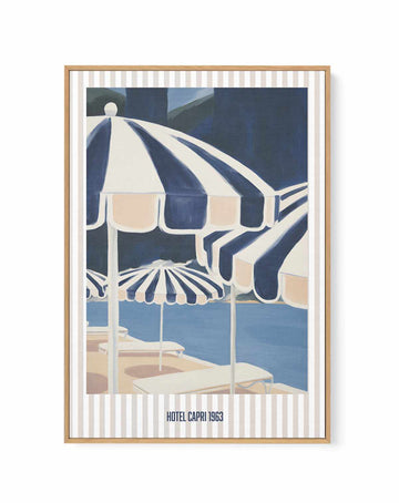 Hotel Capri II | Framed Canvas Art Print from Olive et Oriel where you can shop wallpaper and artworks online