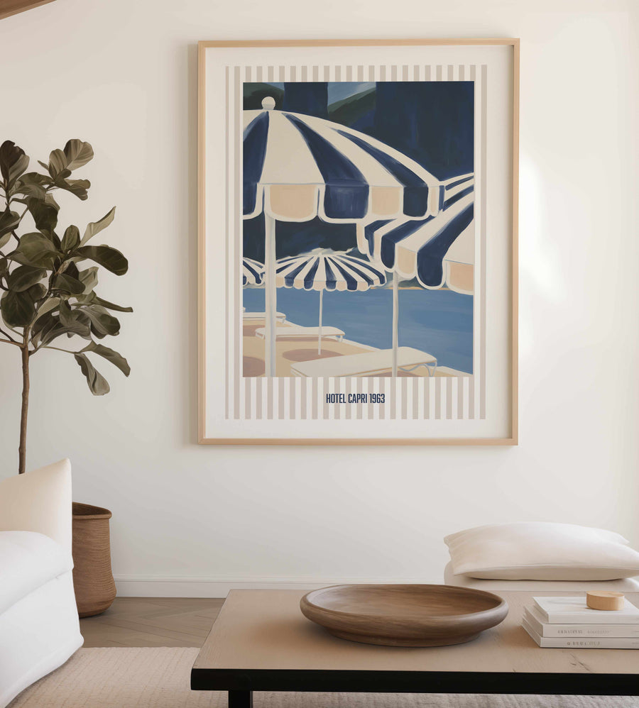 Hotel Capri II | Art Print from Olive et Oriel where you can shop wallpaper and artworks online