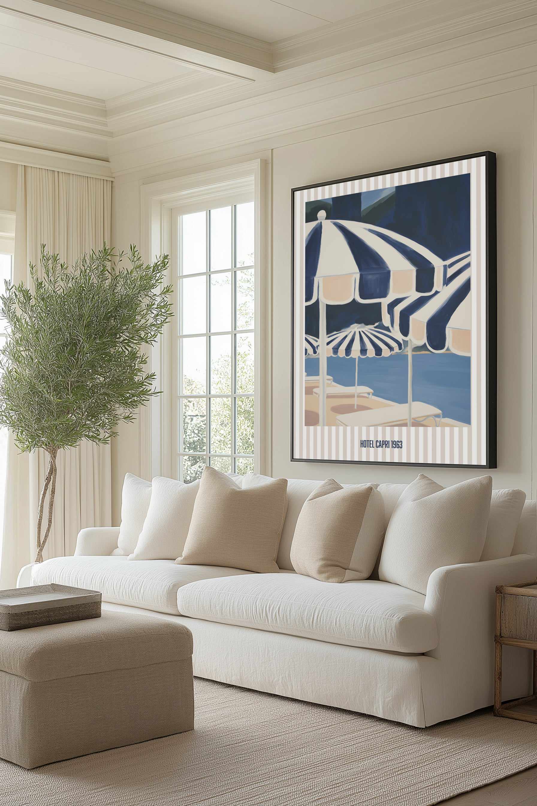 Hotel Capri II | Framed Canvas Art Print