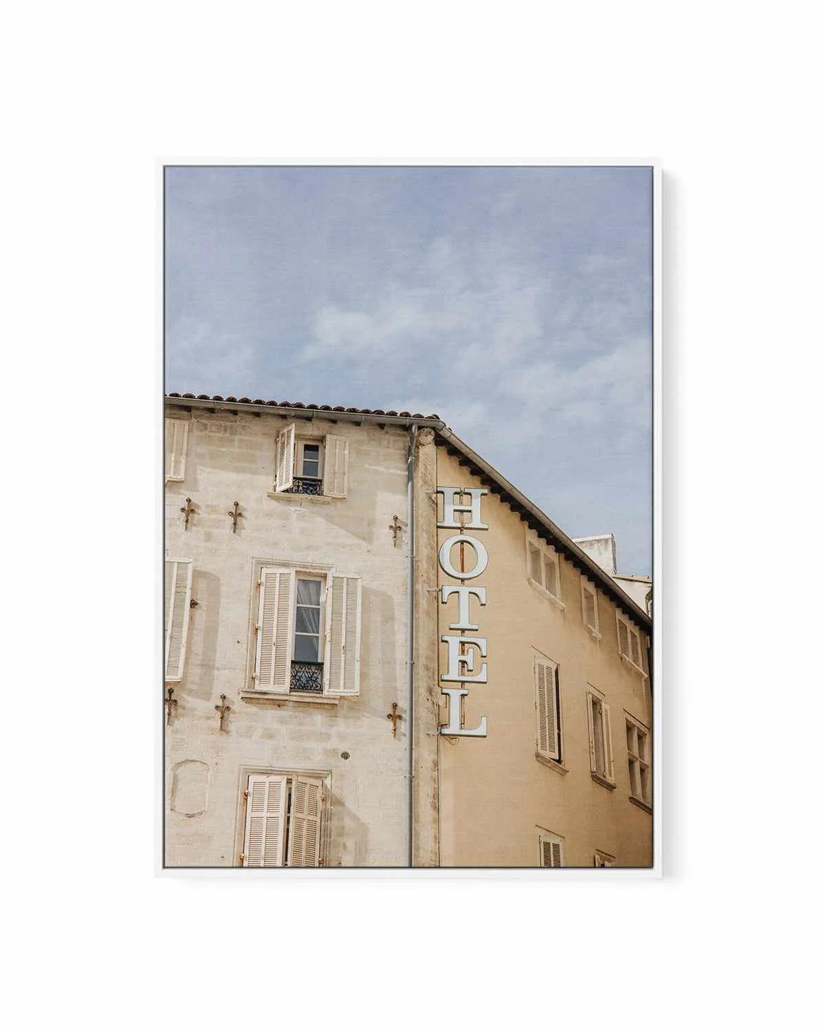 Hotel Provence by Jovani Demetrie | Framed Canvas Art Print from Olive et Oriel where you can shop wallpaper and artworks online