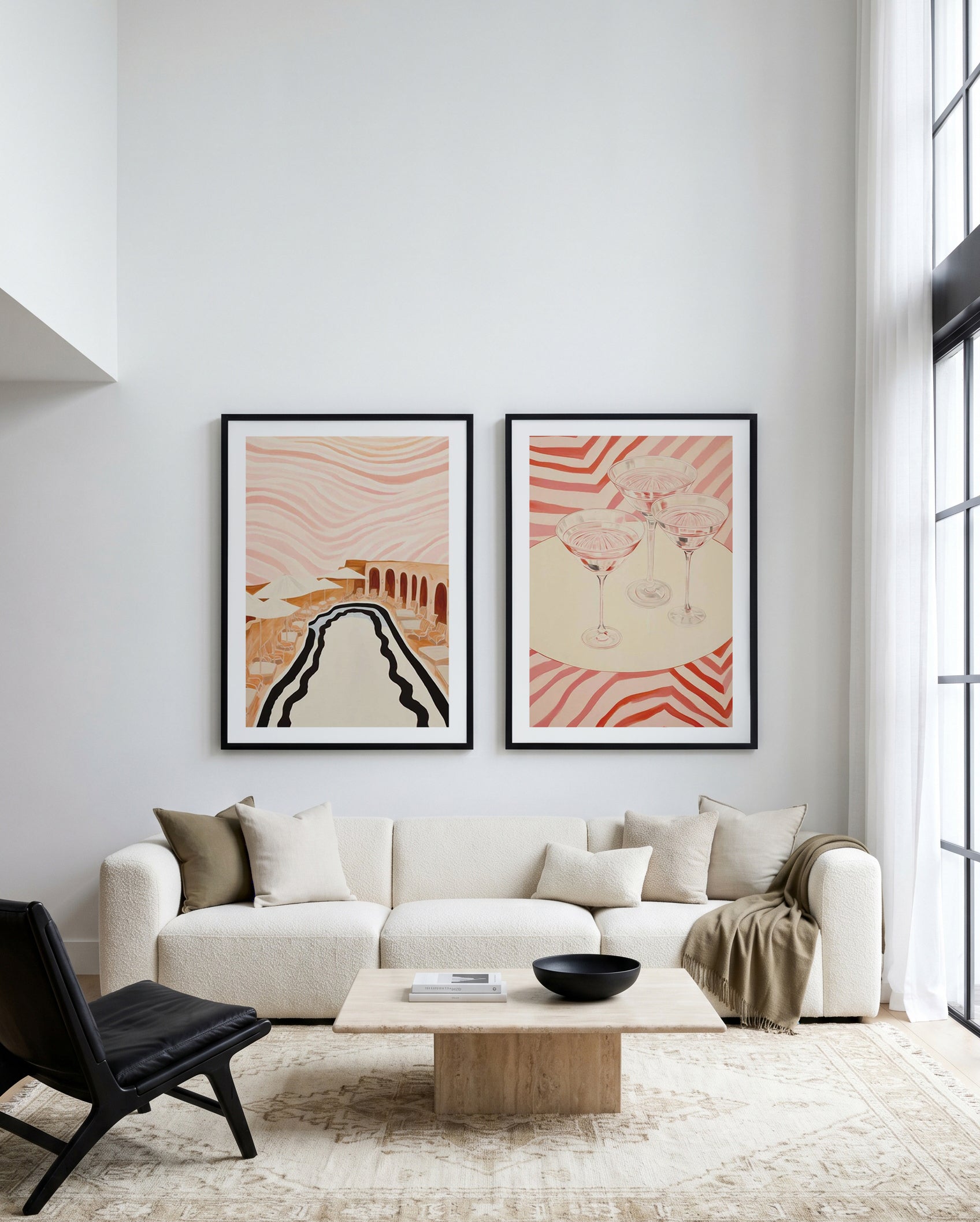 Hotel Ibiza I & II Print Set of 2 | Matching Wall Art