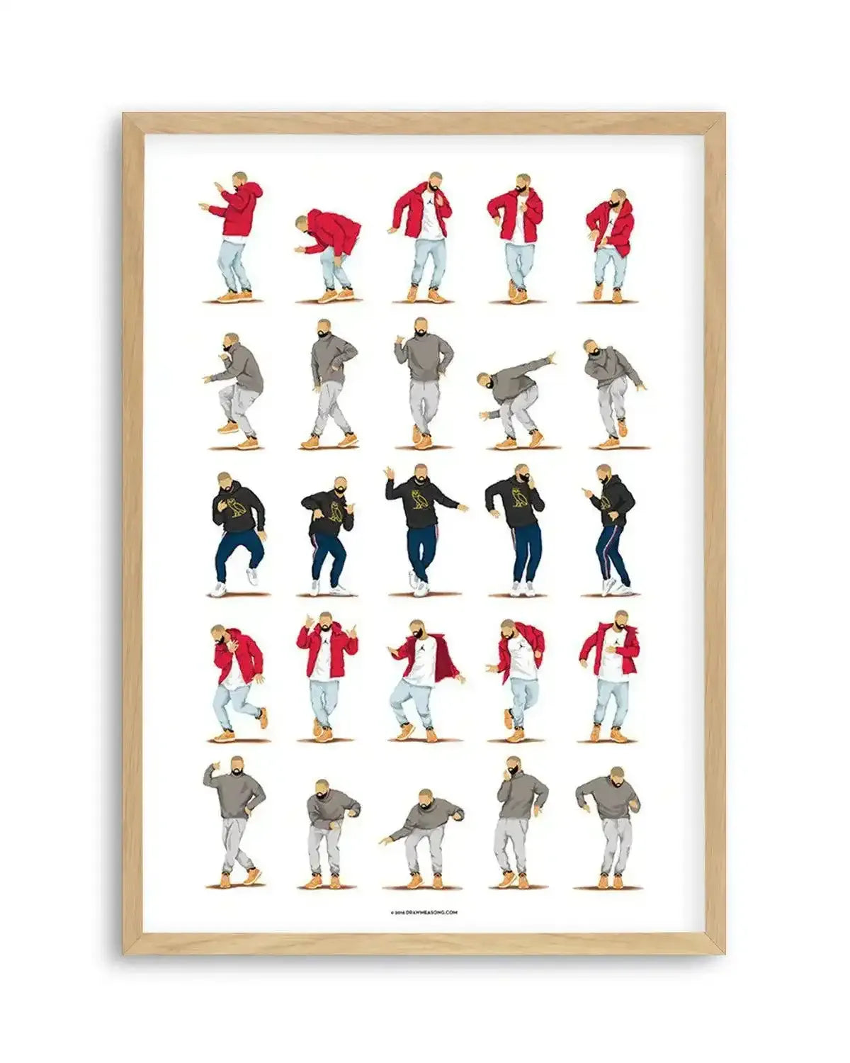 Hotline Bling | Draw Me A Song Collection Art Print from Olive et Oriel where you can shop wallpaper and artworks online