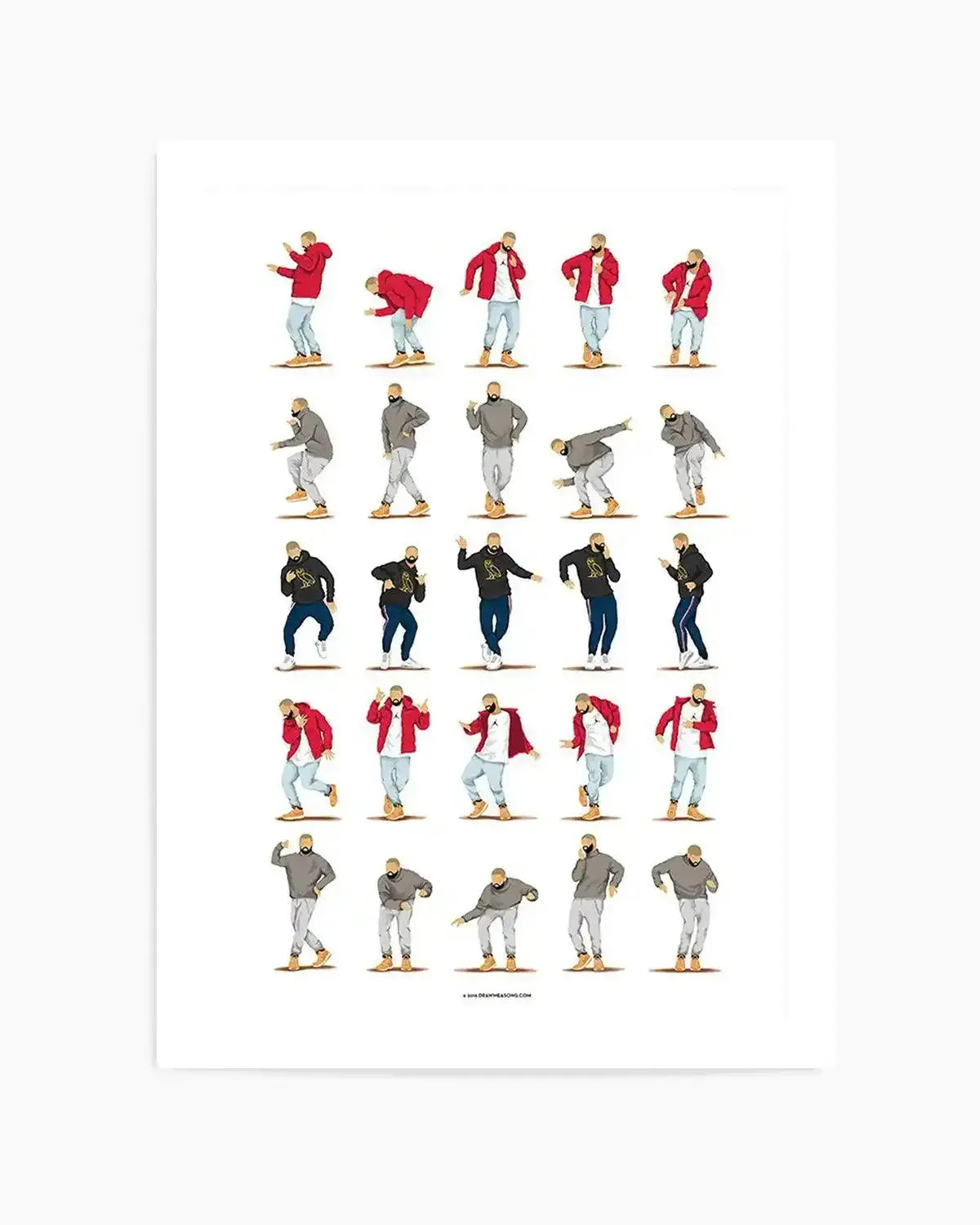 Hotline Bling | Draw Me A Song Collection Art Print from Olive et Oriel where you can shop wallpaper and artworks online