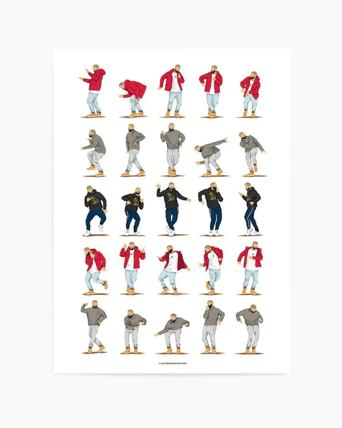 Hotline Bling | Draw Me A Song Collection Art Print from Olive et Oriel where you can shop wallpaper and artworks online