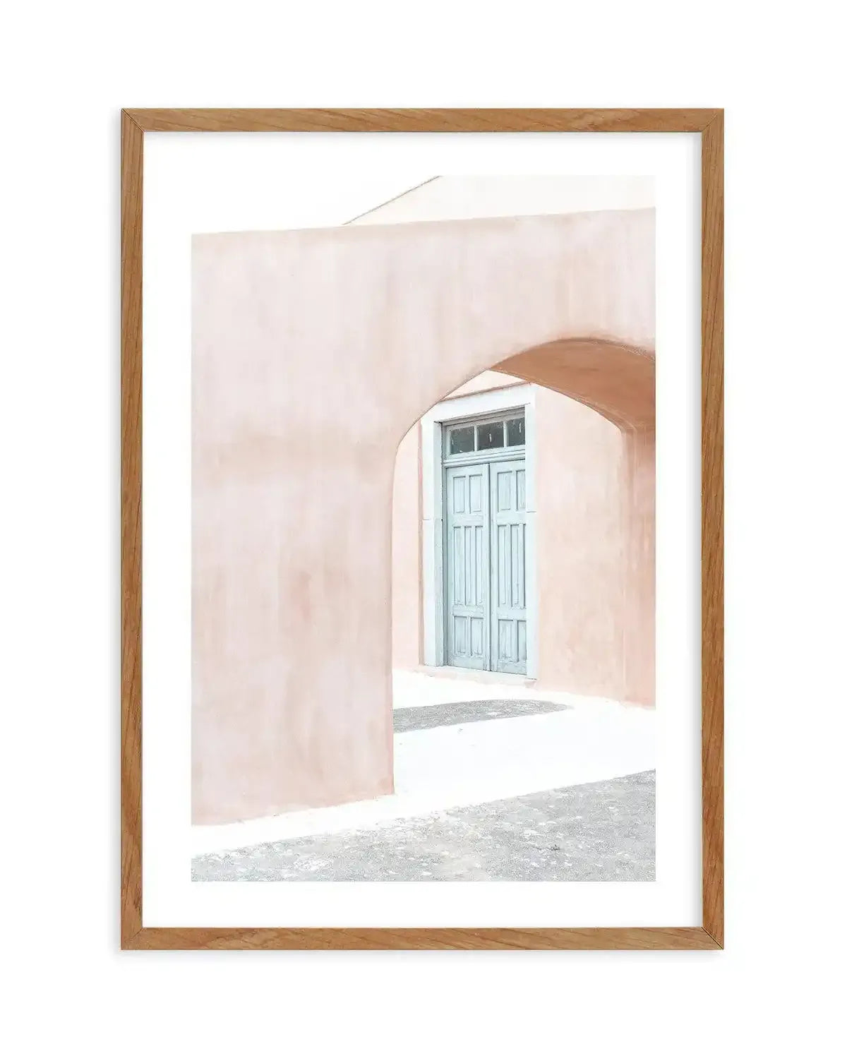 House Of Peach I | Santorini Art Print-Shop Greece Wall Art Prints Online with Olive et Oriel - Our collection of Greek Islands art prints offer unique wall art including blue domes of Santorini in Oia, mediterranean sea prints and incredible posters from Milos and other Greece landscape photography - this collection will add mediterranean blue to your home, perfect for updating the walls in coastal, beach house style. There is Greece art on canvas and extra large wall art with fast, free shippi
