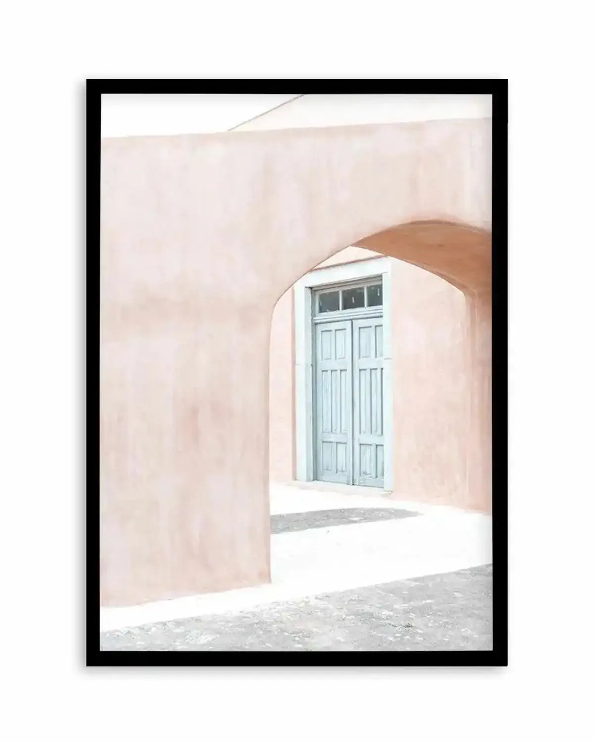 House Of Peach I | Santorini Art Print from Olive et Oriel where you can shop wallpaper and artworks online