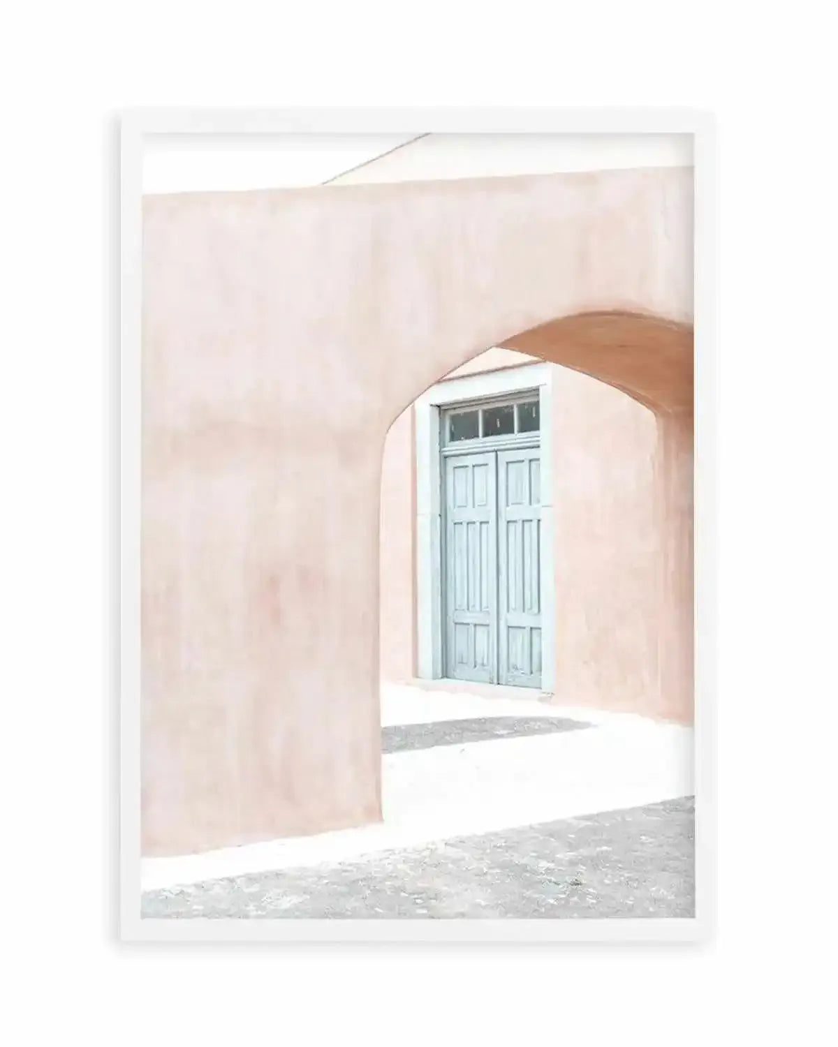 House Of Peach I | Santorini Art Print from Olive et Oriel where you can shop wallpaper and artworks online