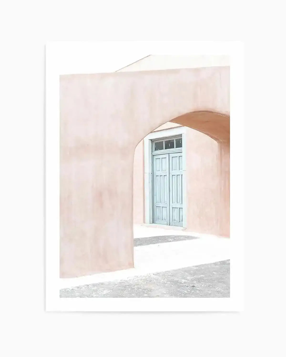 House Of Peach I | Santorini Art Print from Olive et Oriel where you can shop wallpaper and artworks online