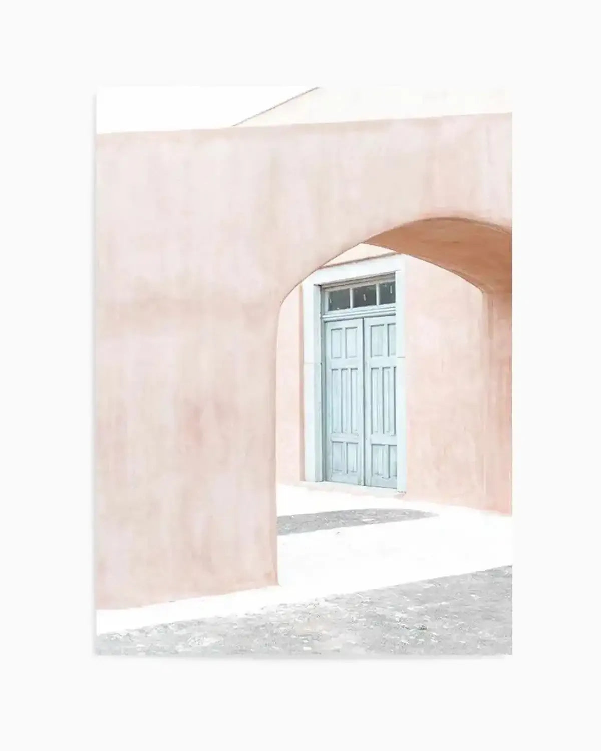 House Of Peach I | Santorini Art Print from Olive et Oriel where you can shop wallpaper and artworks online