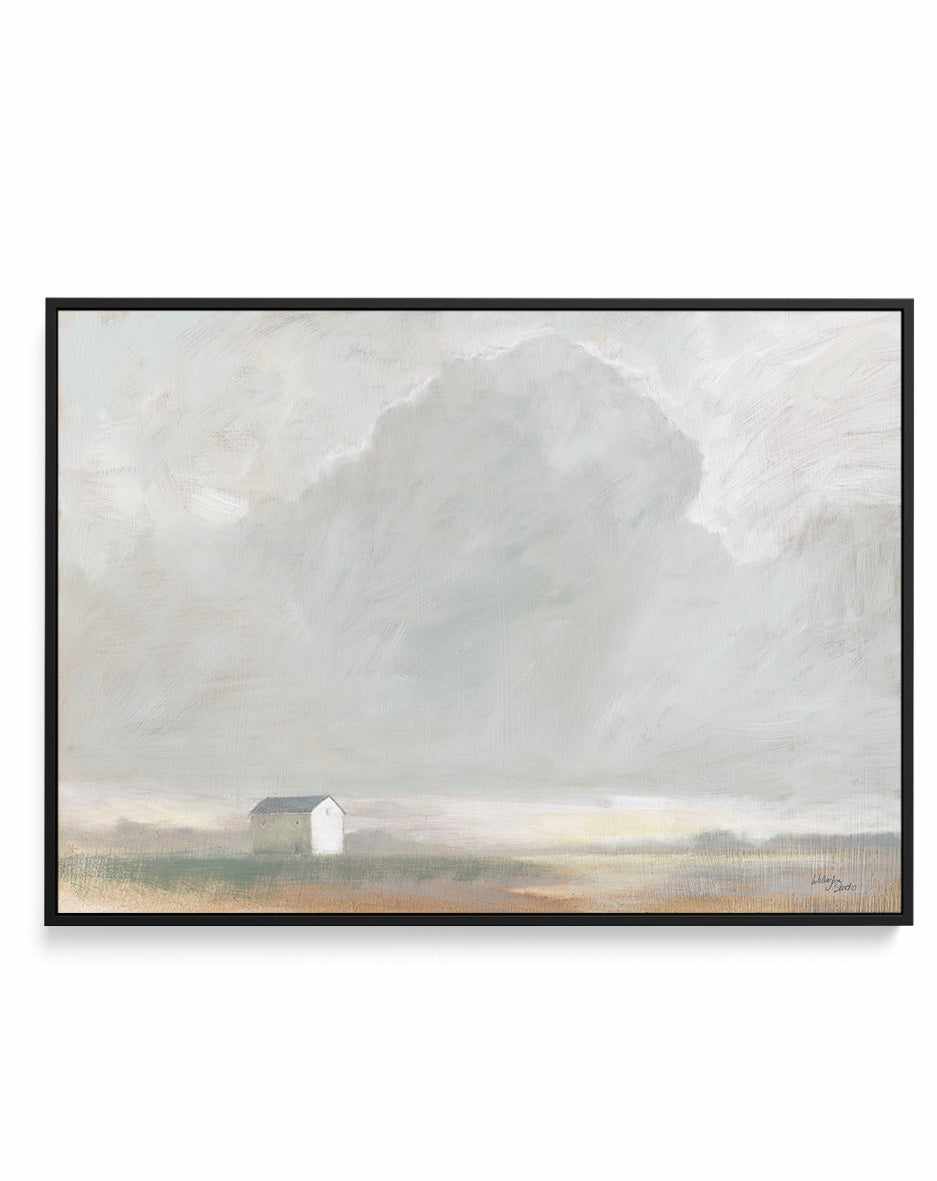 House in The Mist | Framed Canvas Art Print