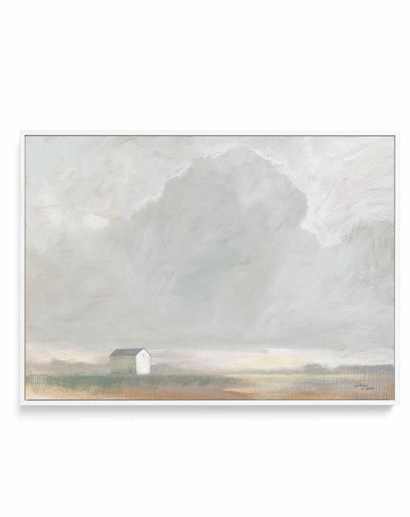 House in The Mist | Framed Canvas Art Print