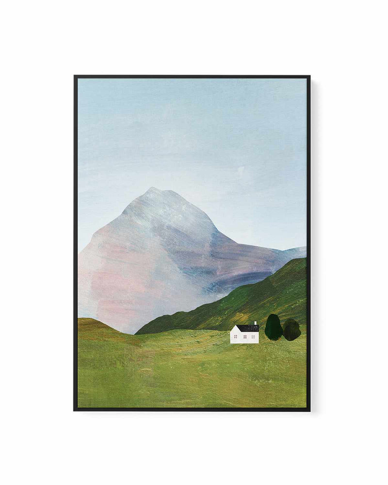 House in the Mountains II by Henry Rivers | Framed Canvas Art Print