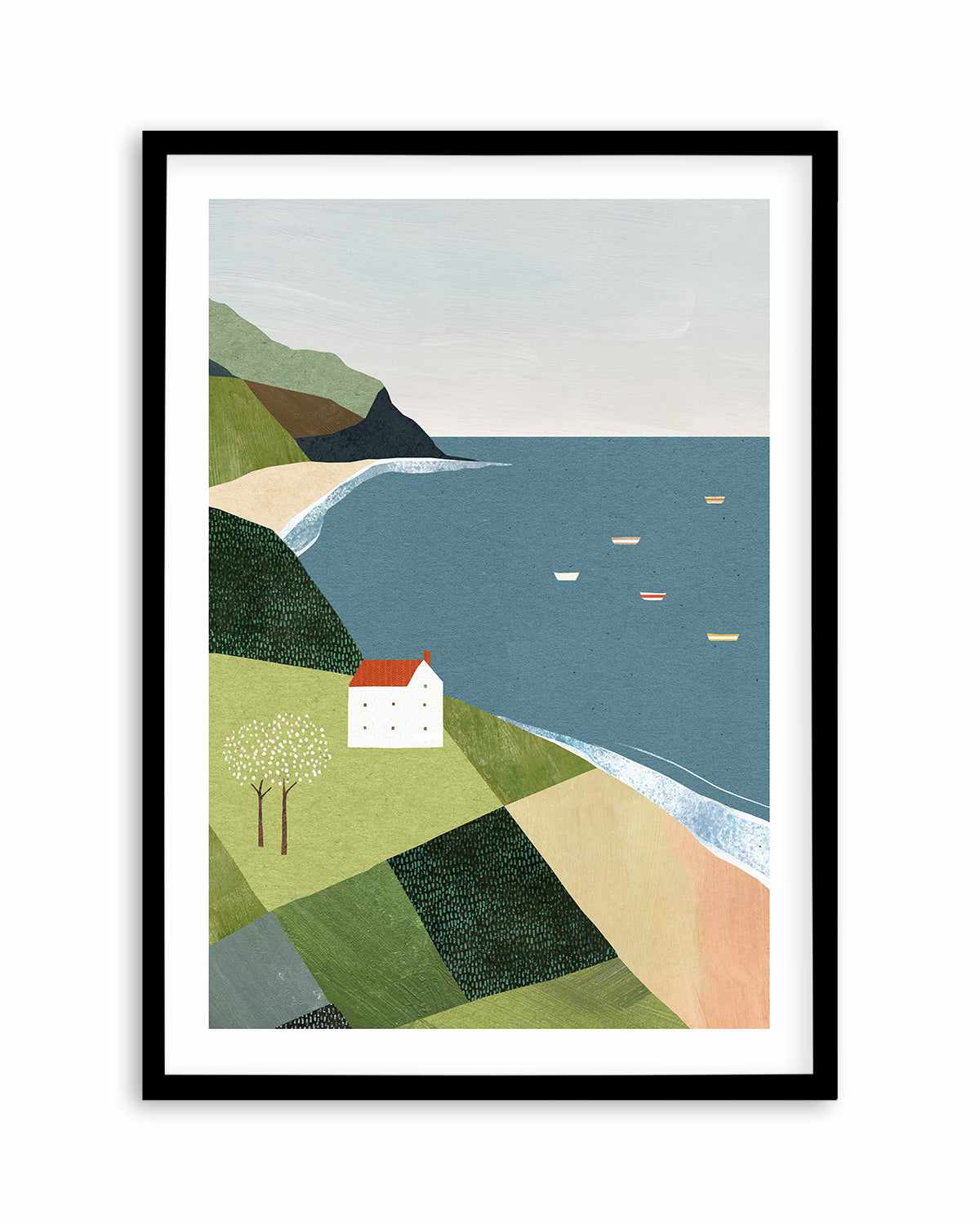 House on the Cliff by Henry Rivers Art Print