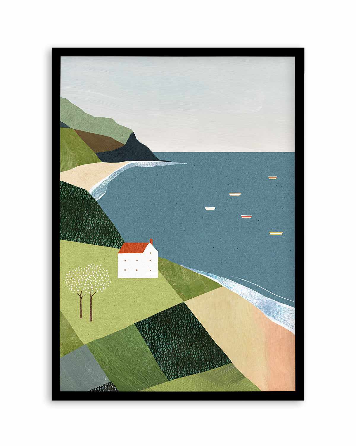 House on the Cliff by Henry Rivers Art Print