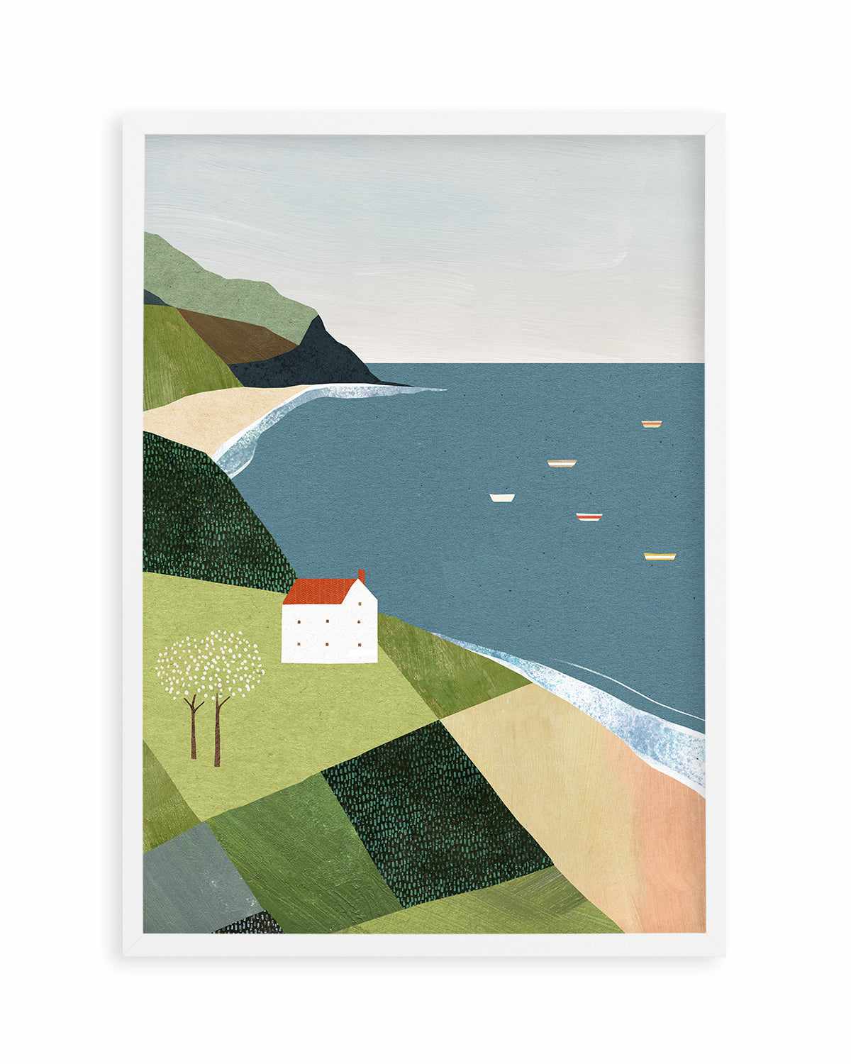 House on the Cliff by Henry Rivers Art Print