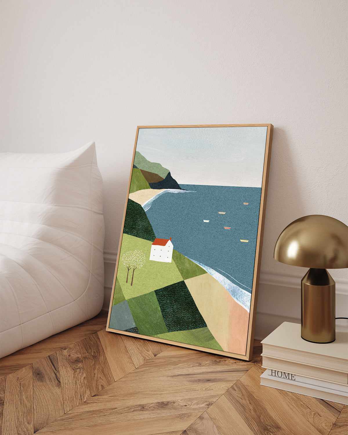 House on the Cliff by Henry Rivers | Framed Canvas Art Print