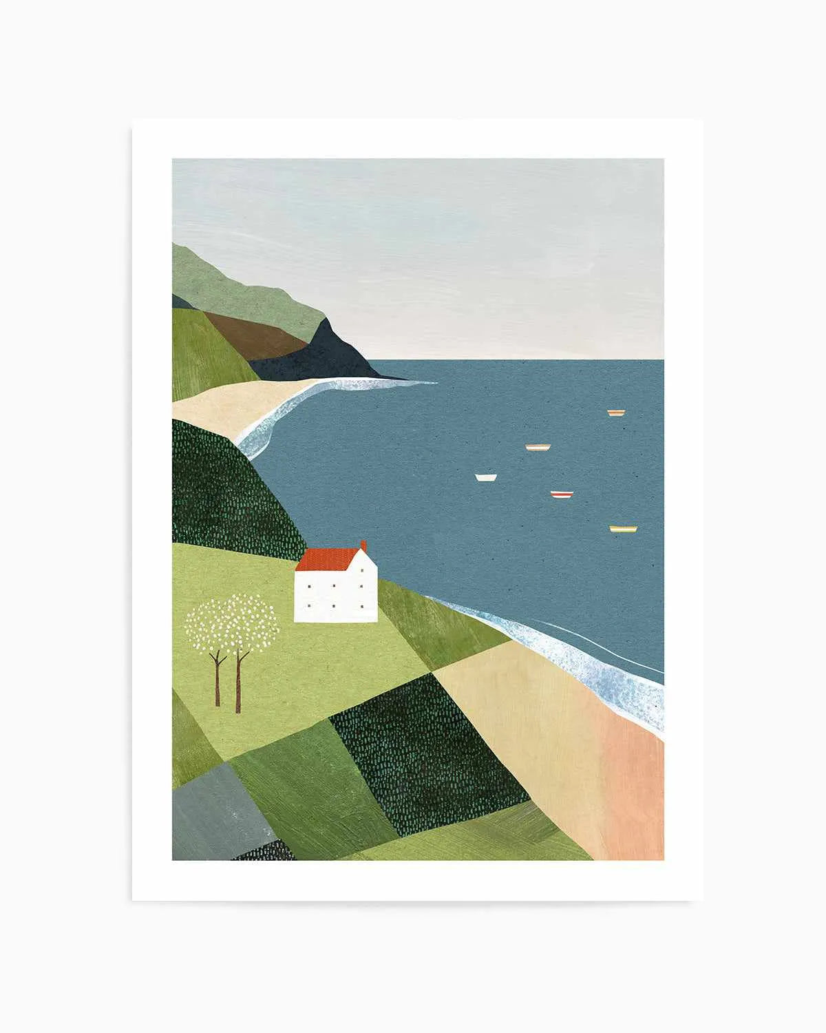House on the Cliff by Henry Rivers Art Print from Olive et Oriel where you can shop wallpaper and artworks online