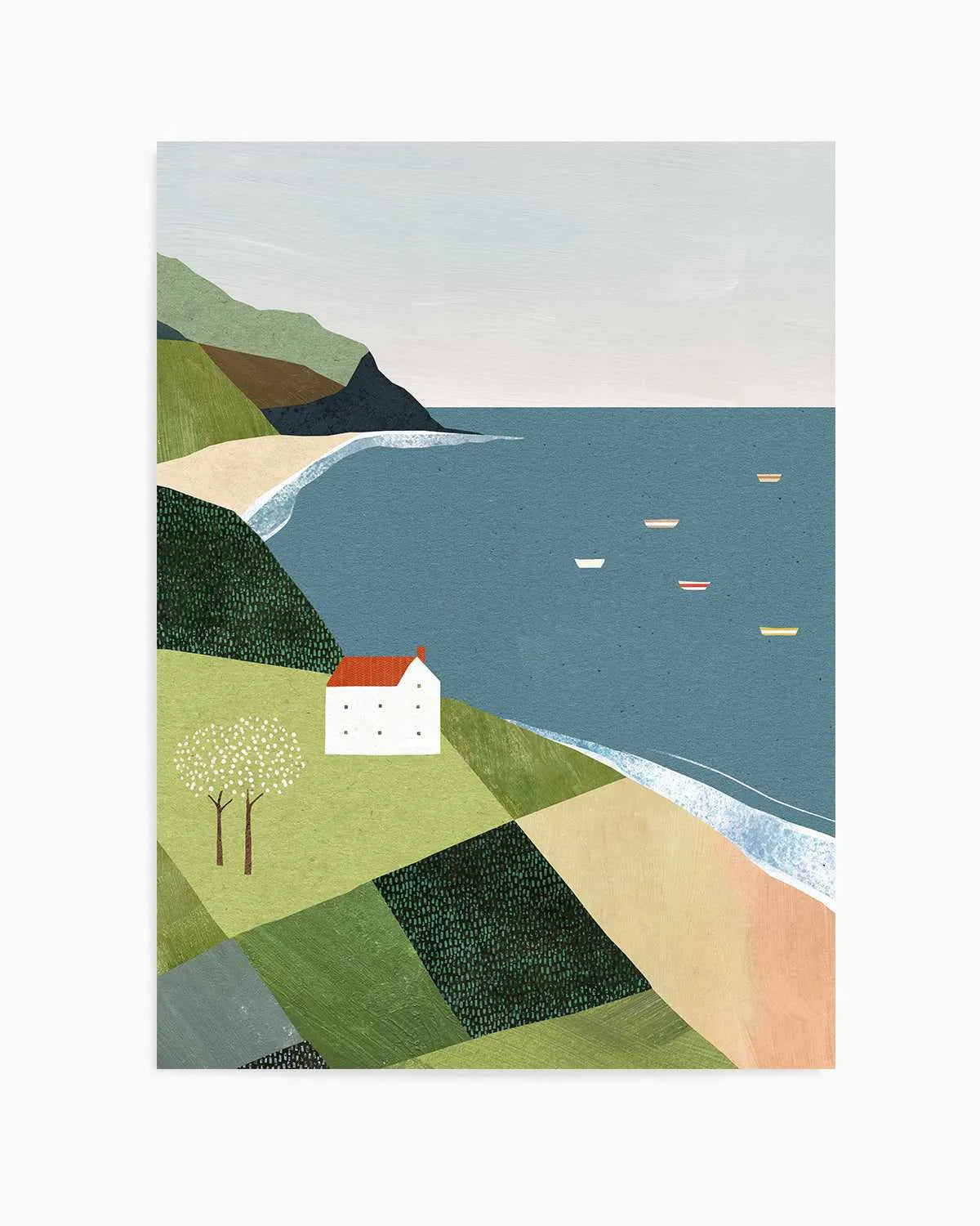 House on the Cliff by Henry Rivers Art Print from Olive et Oriel where you can shop wallpaper and artworks online