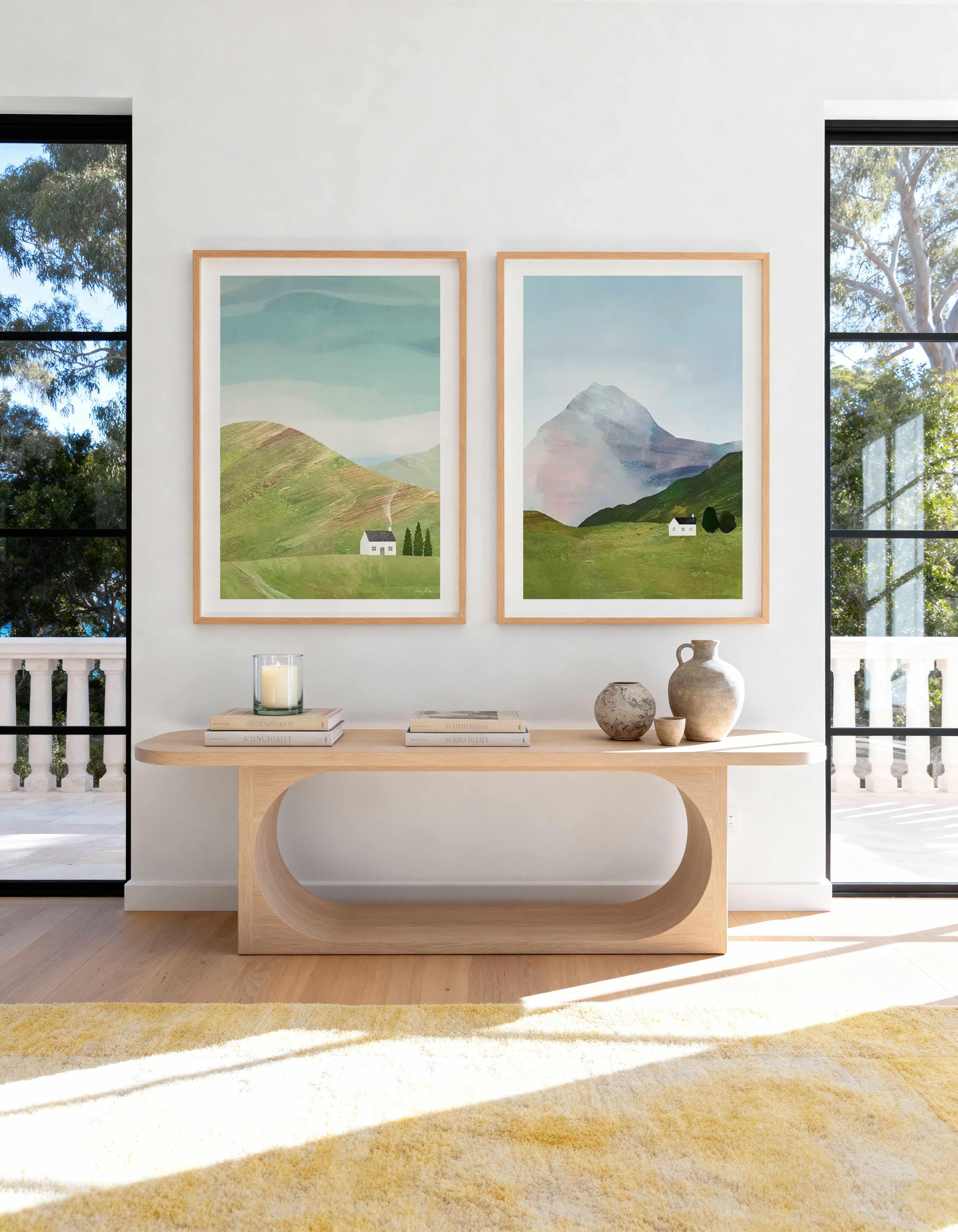 House in the Mountains by Henry Rivers I & II Art Print Set of 2 | Matching Wall Art from Olive et Oriel where you can shop wallpaper and artworks online