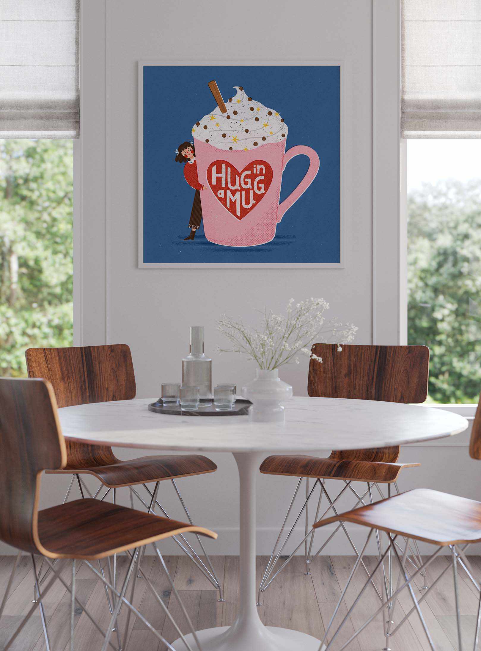 Hug In a Mug by Julia Leister | Art Print