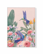 Hummingbirds by Goed Blauw | Framed Canvas Art Print