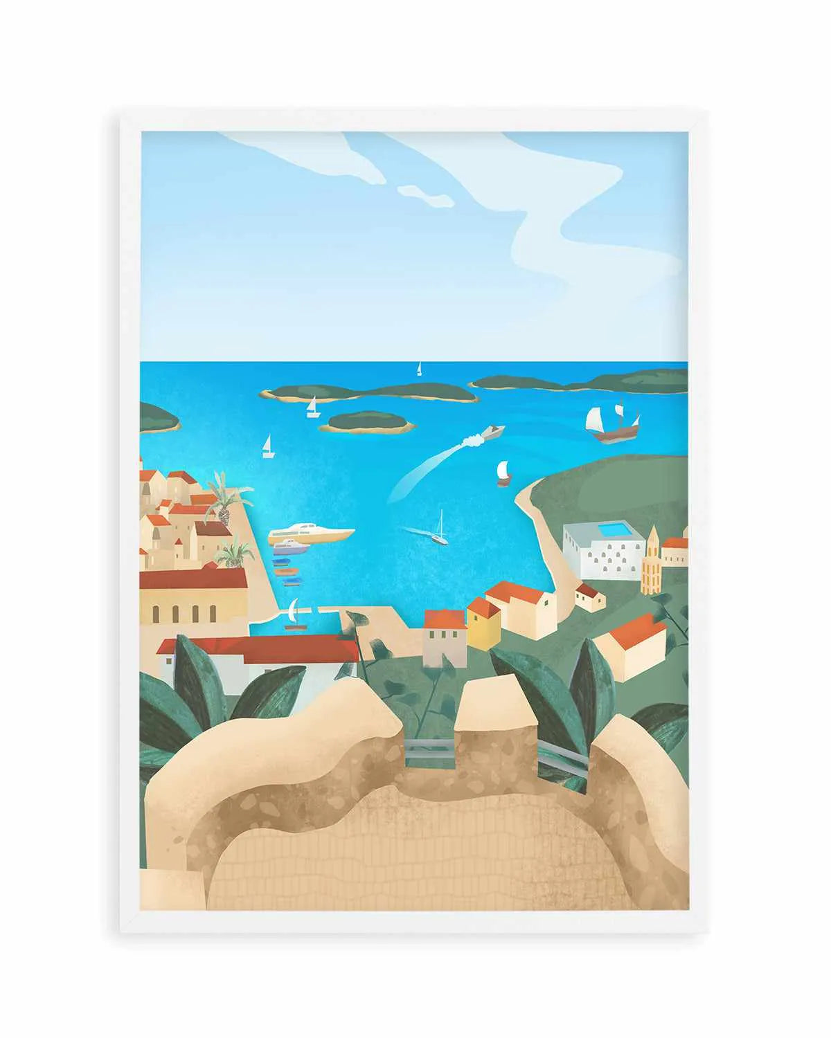 Hvar Island by Petra Lizde Art Print from Olive et Oriel where you can shop wallpaper and artworks online