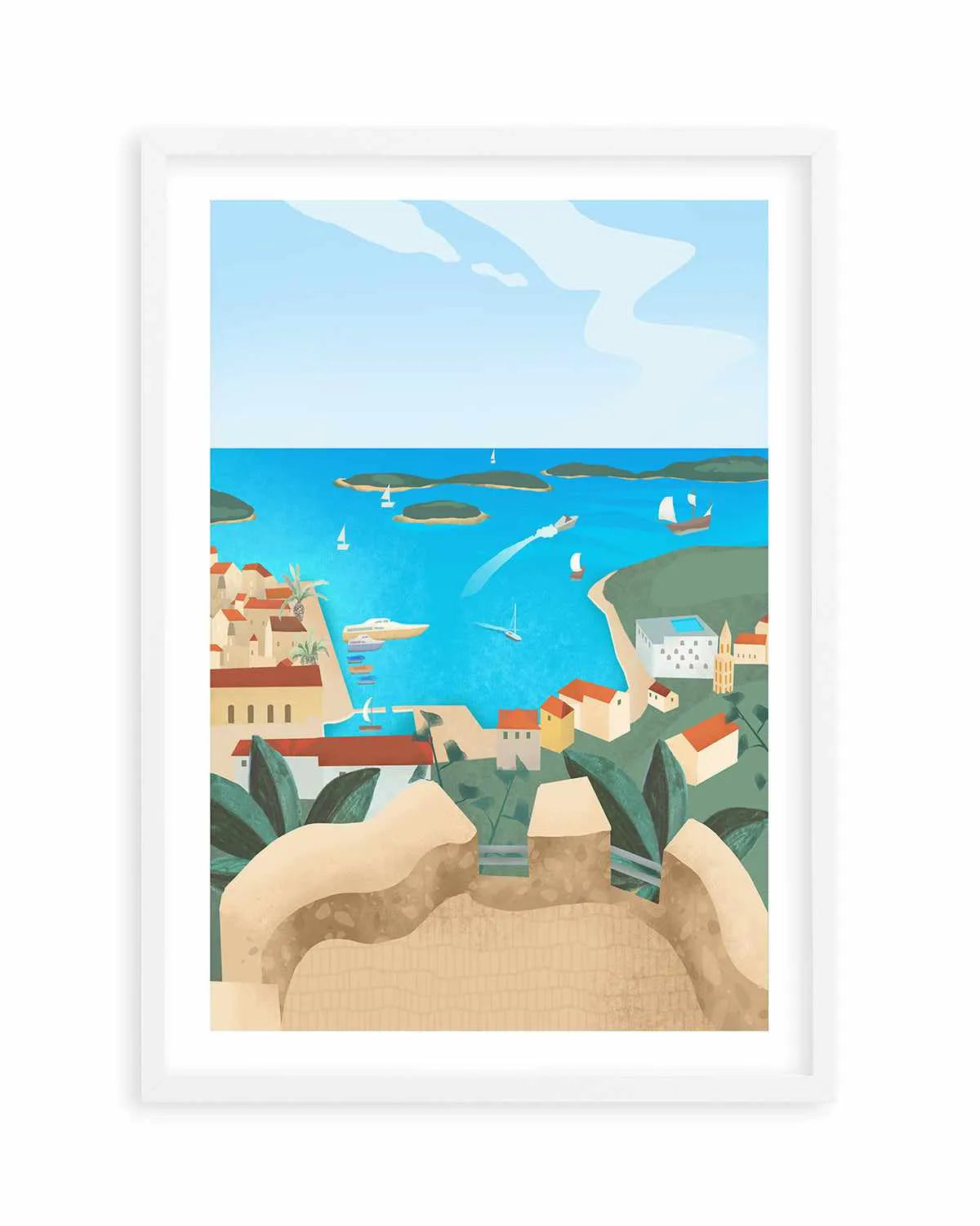 Hvar Island by Petra Lizde Art Print from Olive et Oriel where you can shop wallpaper and artworks online
