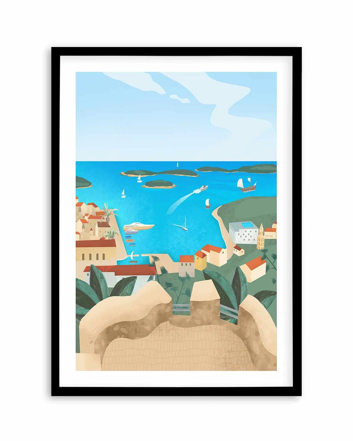 Hvar Island by Petra Lizde Art Print from Olive et Oriel where you can shop wallpaper and artworks online