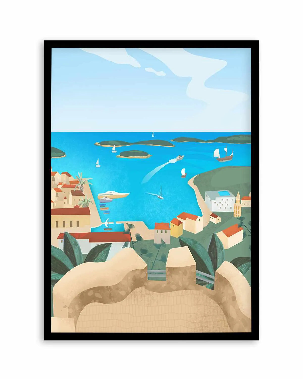 Hvar Island by Petra Lizde Art Print from Olive et Oriel where you can shop wallpaper and artworks online