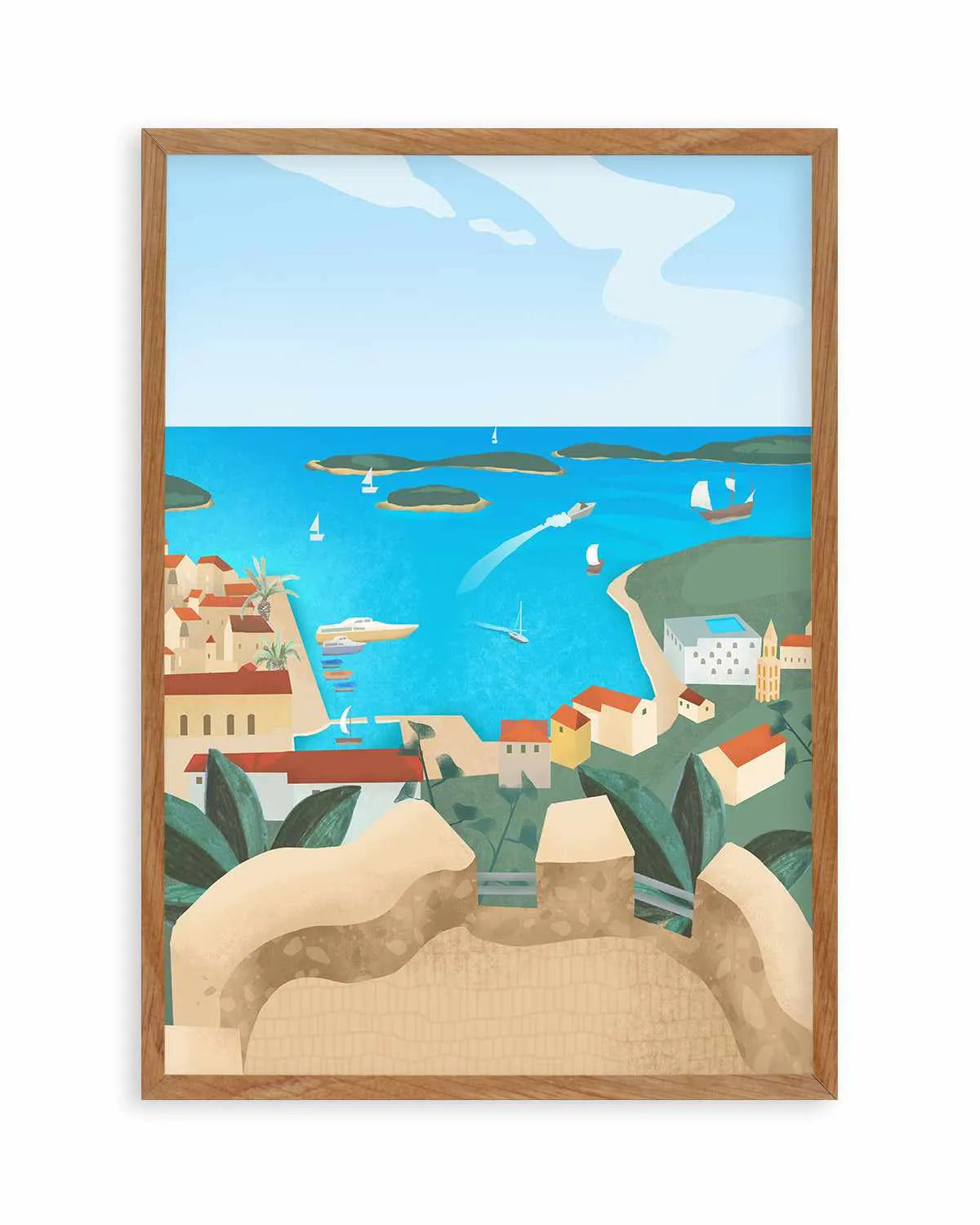 Hvar Island by Petra Lizde Art Print from Olive et Oriel where you can shop wallpaper and artworks online