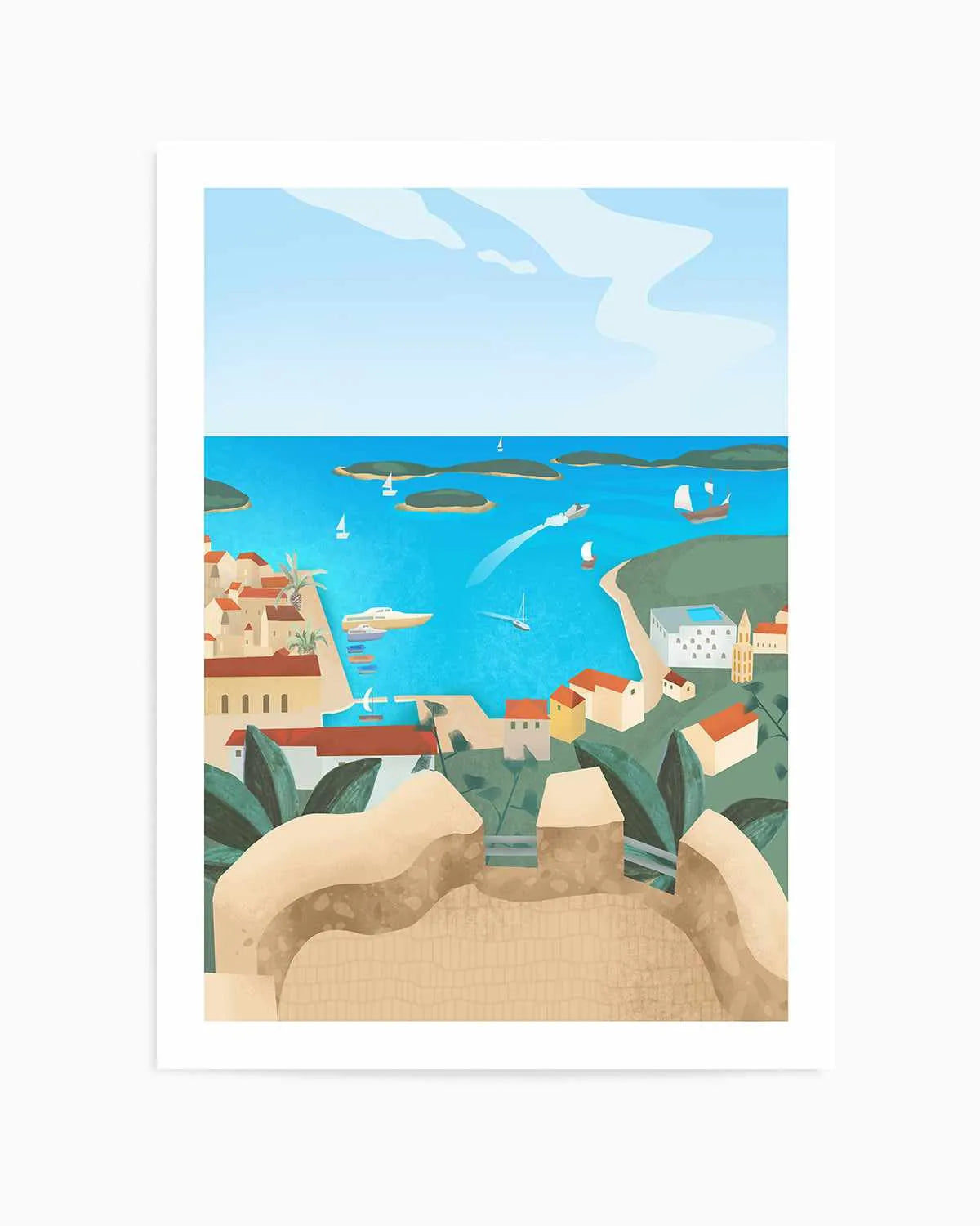 Hvar Island by Petra Lizde Art Print from Olive et Oriel where you can shop wallpaper and artworks online