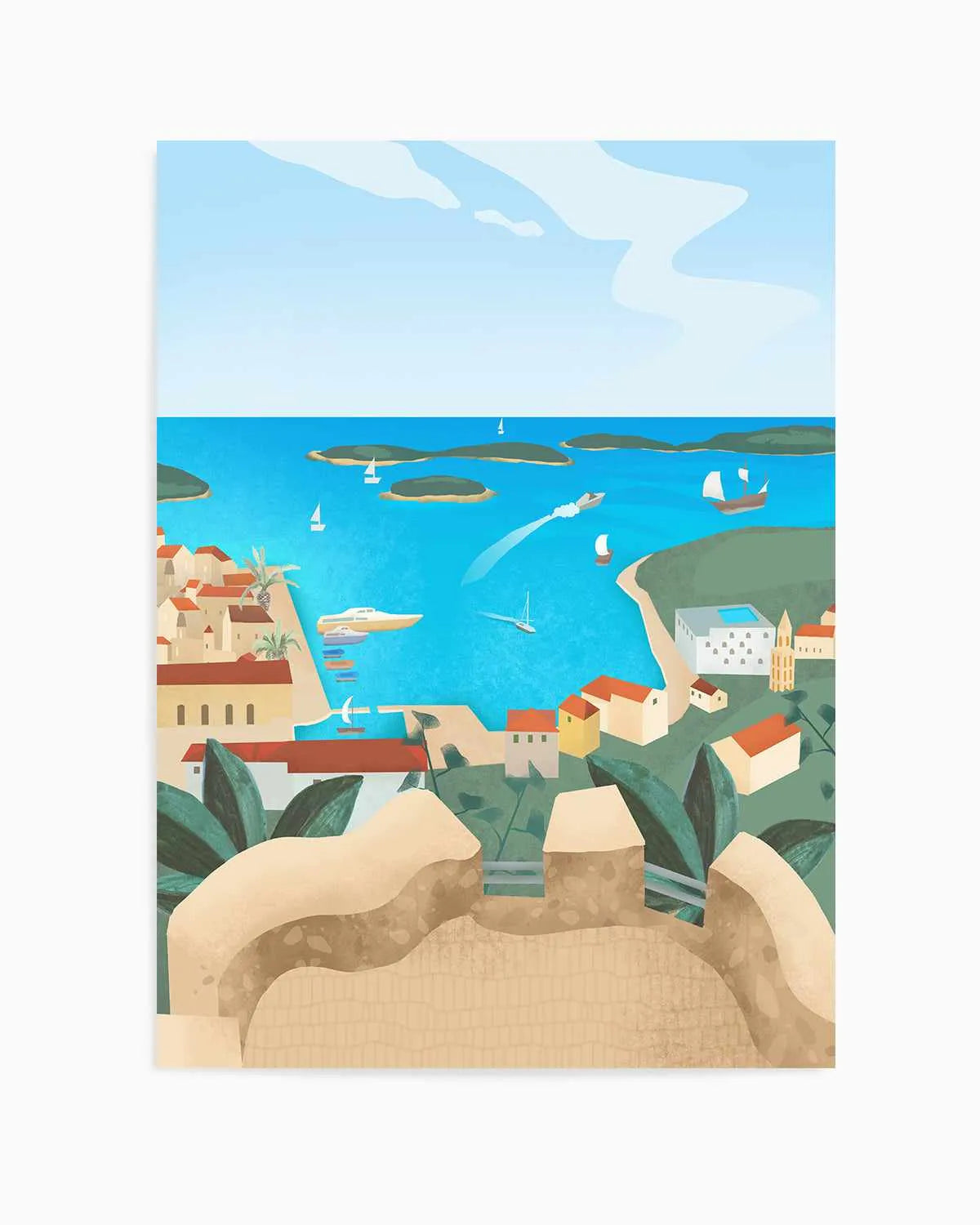 Hvar Island by Petra Lizde Art Print from Olive et Oriel where you can shop wallpaper and artworks online