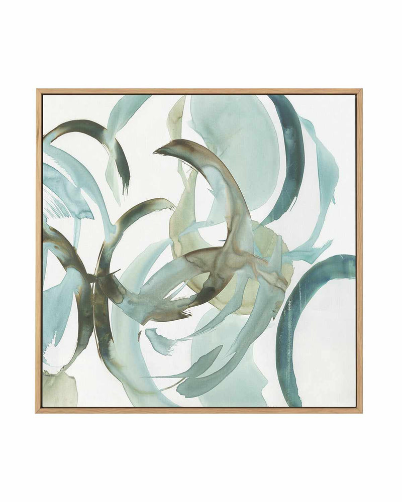 Hypnotic Curves I | Framed Canvas Art Print