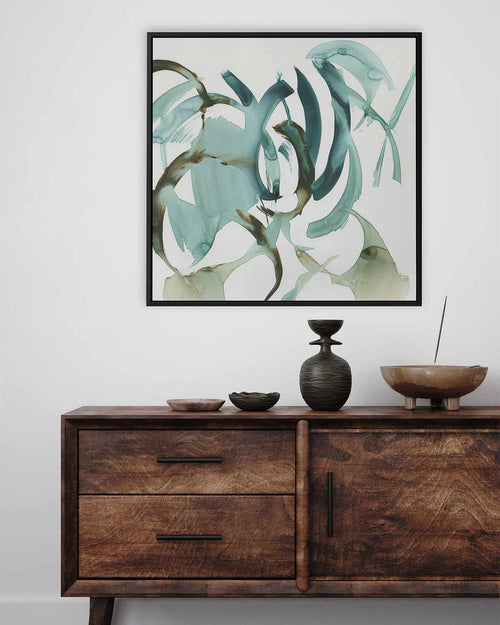 Hypnotic Curves II | Framed Canvas Art Print