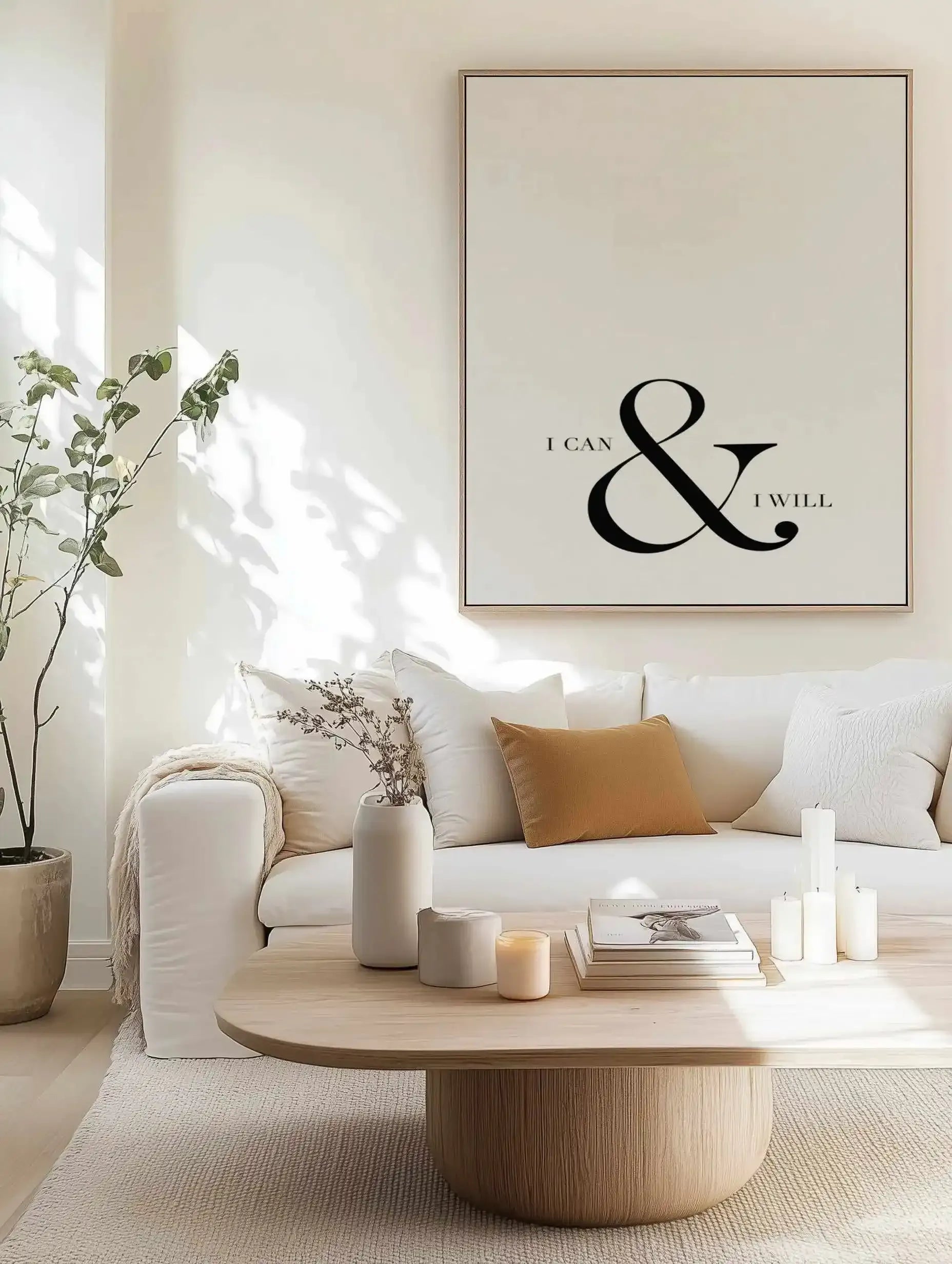 I Can & I Will | Framed Canvas Art Print from Olive et Oriel where you can shop wallpaper and artworks online