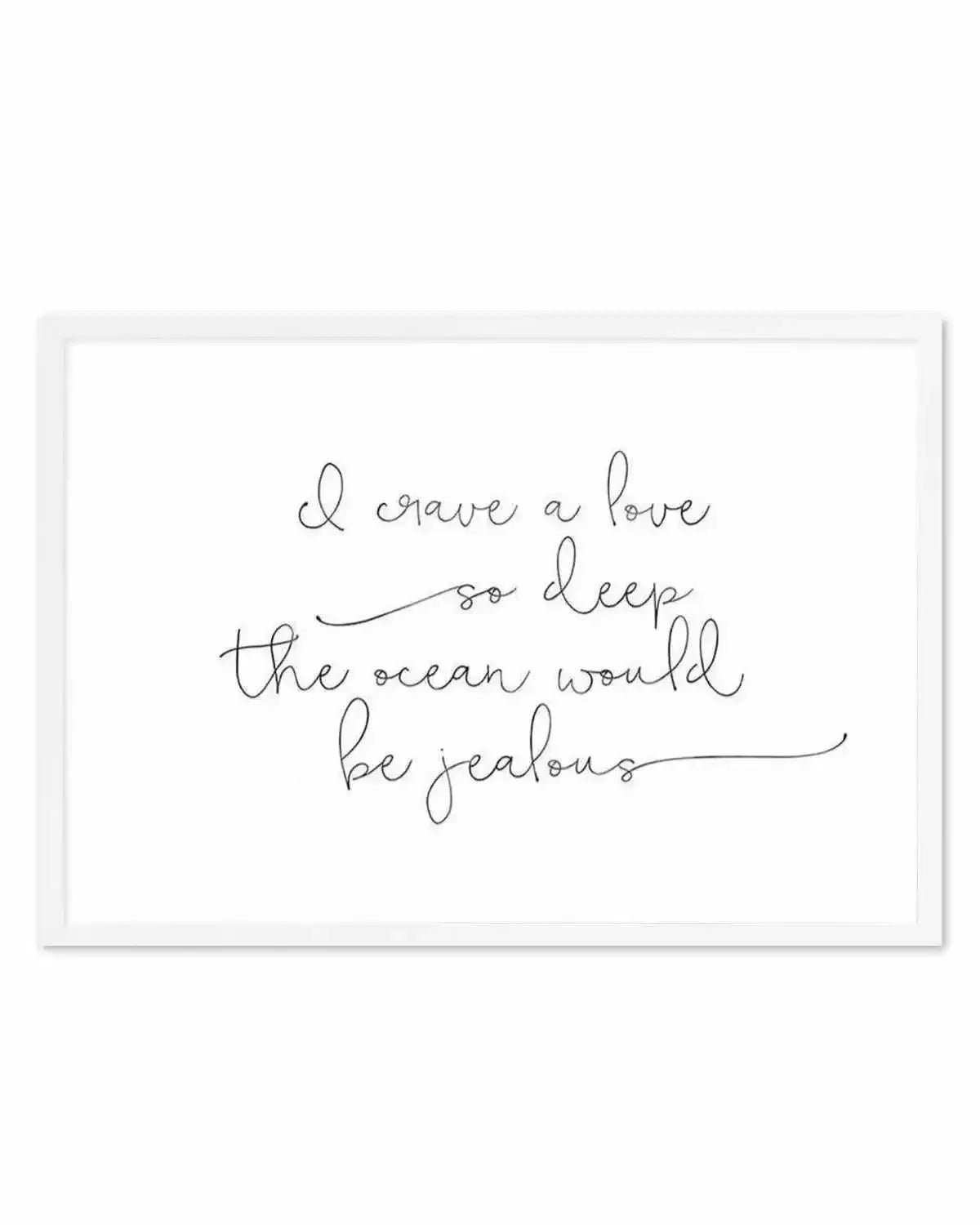 I Crave A Love Art Print from Olive et Oriel where you can shop wallpaper and artworks online