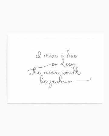 I Crave A Love Art Print from Olive et Oriel where you can shop wallpaper and artworks online