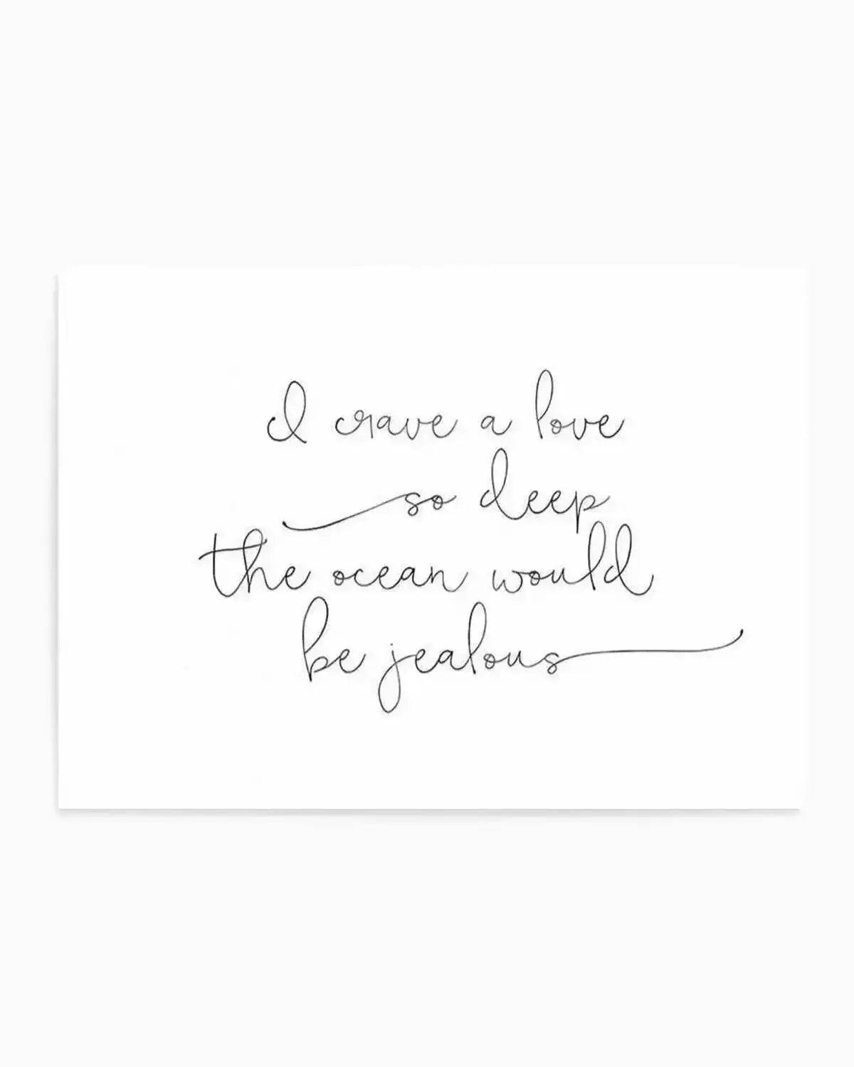 I Crave A Love Art Print from Olive et Oriel where you can shop wallpaper and artworks online