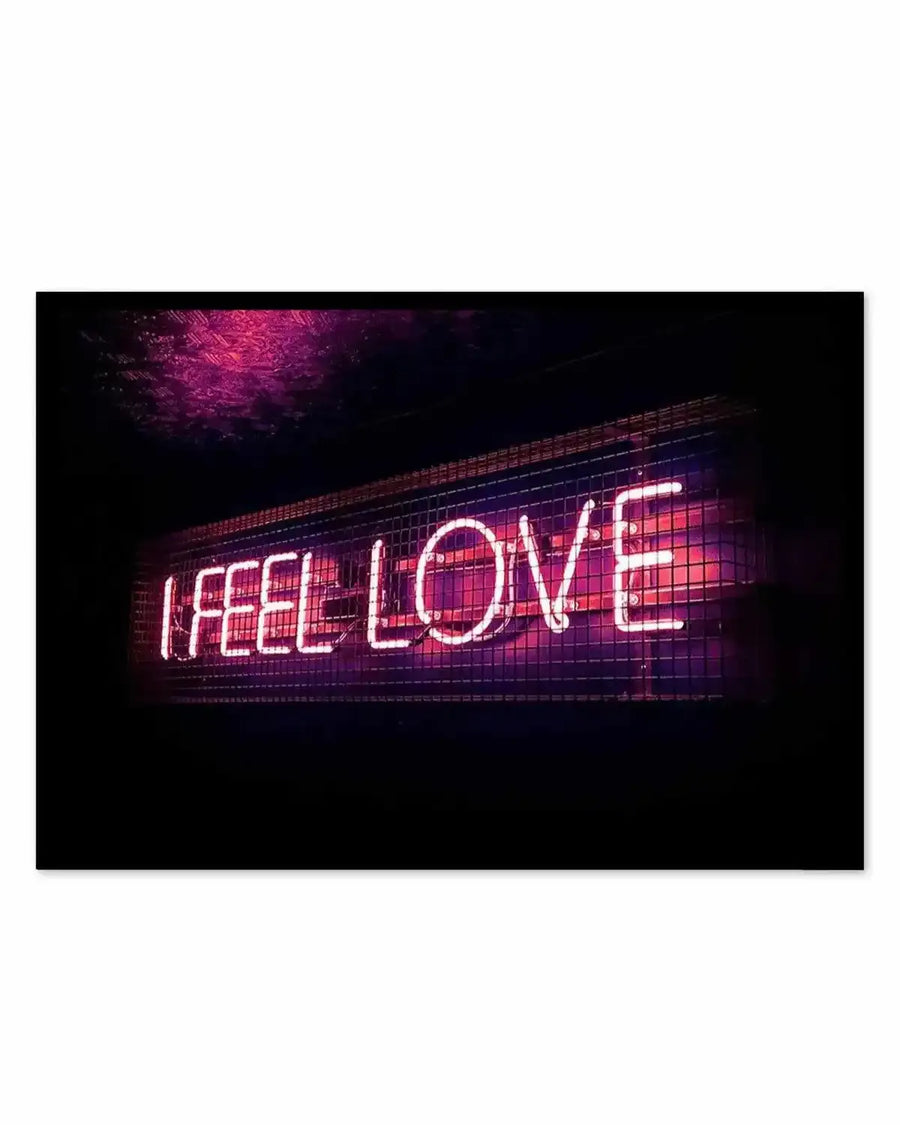 I Feel Love | Neon Art Print from Olive et Oriel where you can shop wallpaper and artworks online