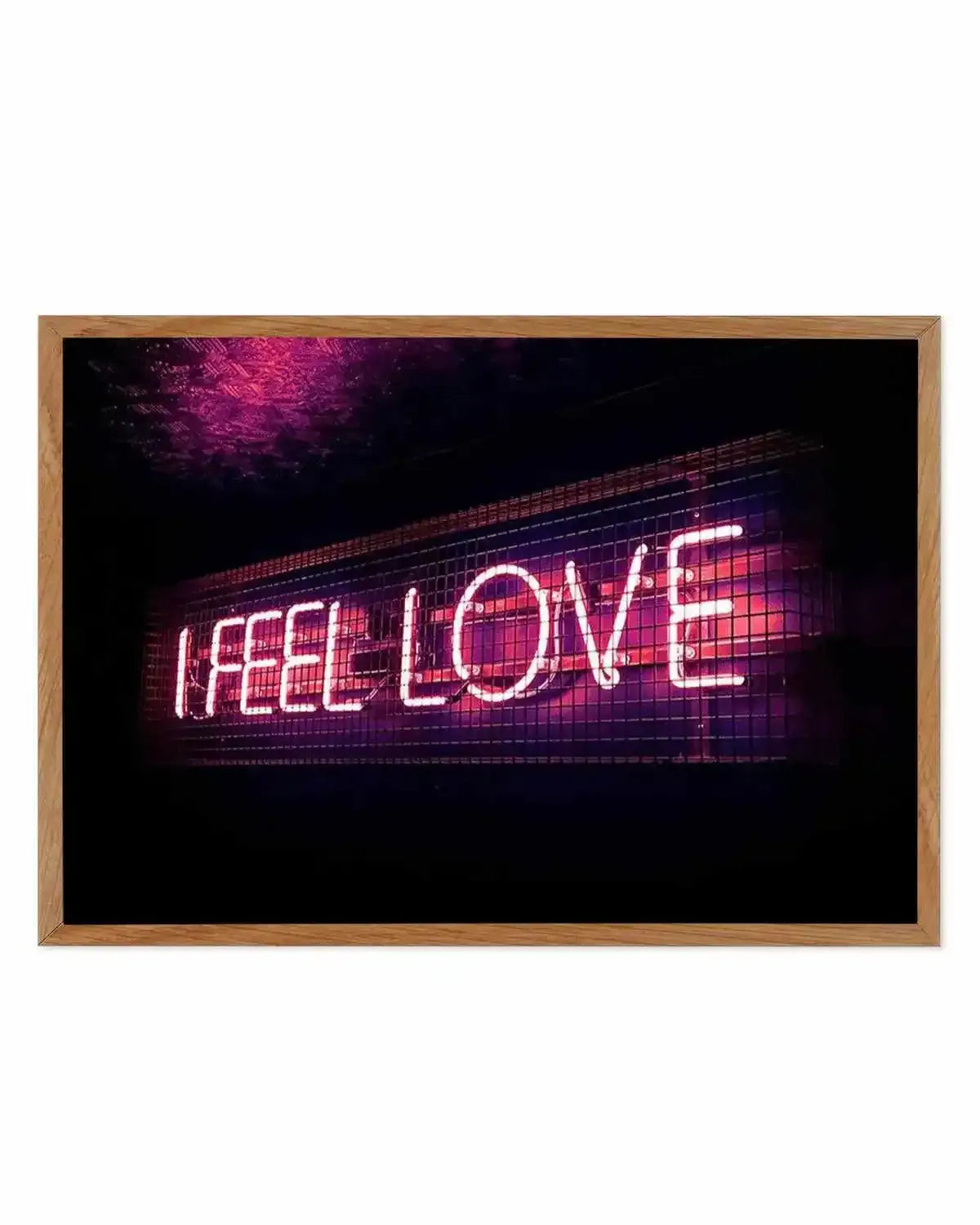 I Feel Love | Neon Art Print from Olive et Oriel where you can shop wallpaper and artworks online