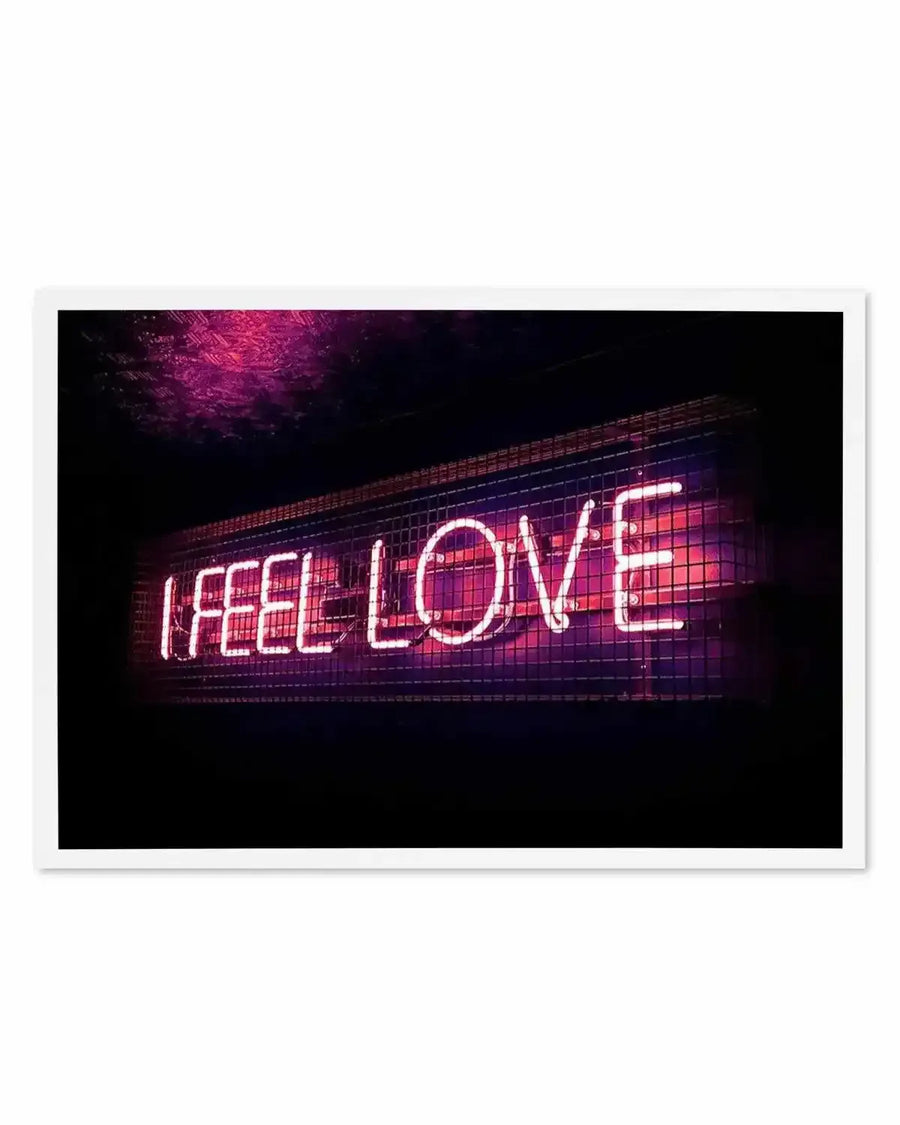 I Feel Love | Neon Art Print from Olive et Oriel where you can shop wallpaper and artworks online