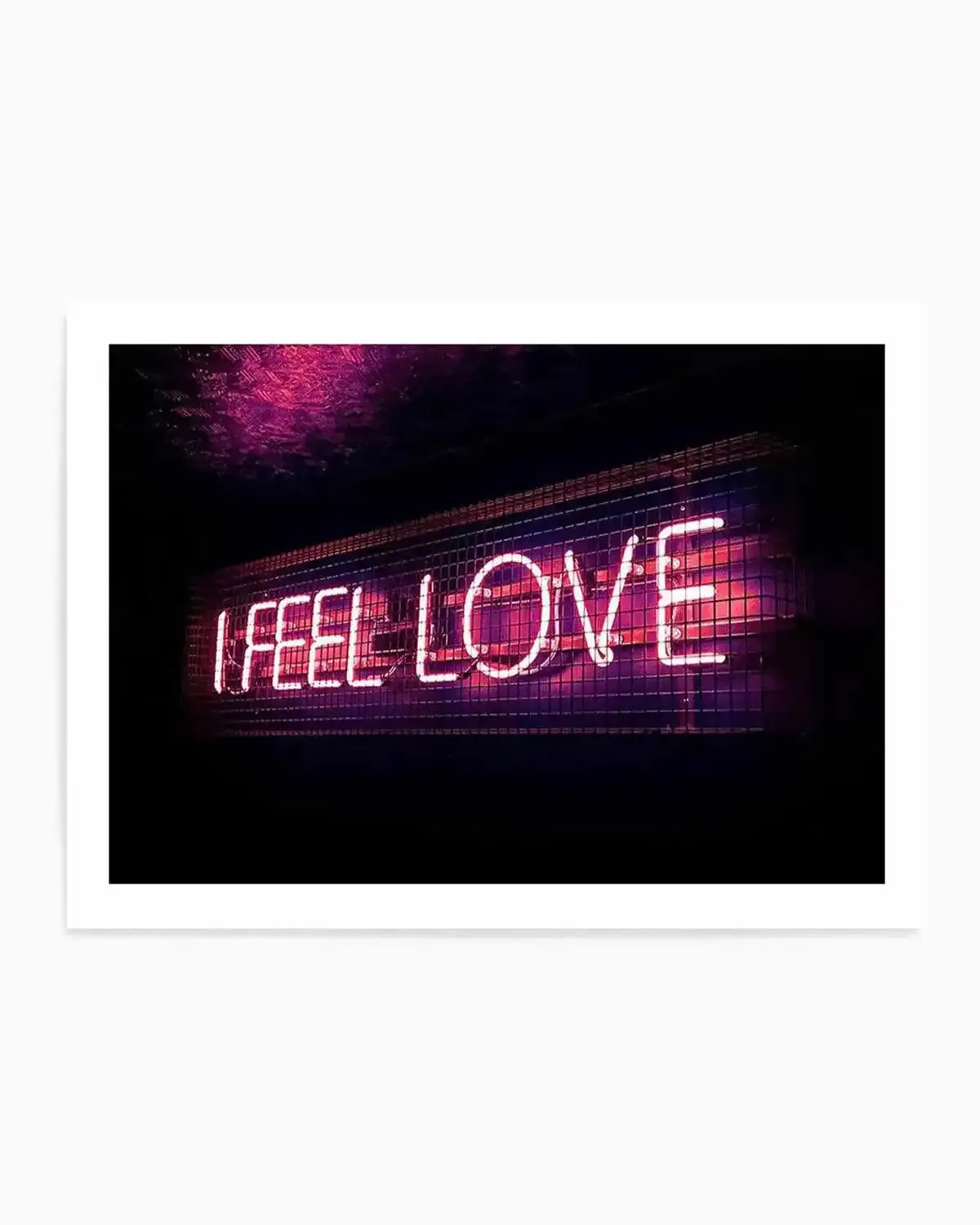 I Feel Love | Neon Art Print from Olive et Oriel where you can shop wallpaper and artworks online